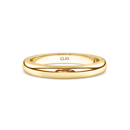 CLIQ Classic Knife Edge band in yellow gold