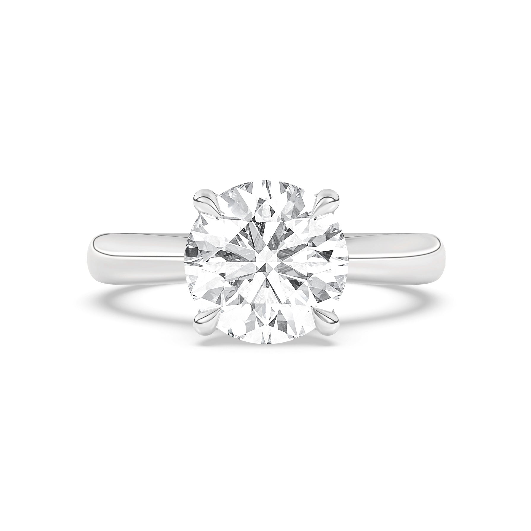 CLIQ Crosby solitaire Engagement Ring with sparkling round brilliant cut diamond center