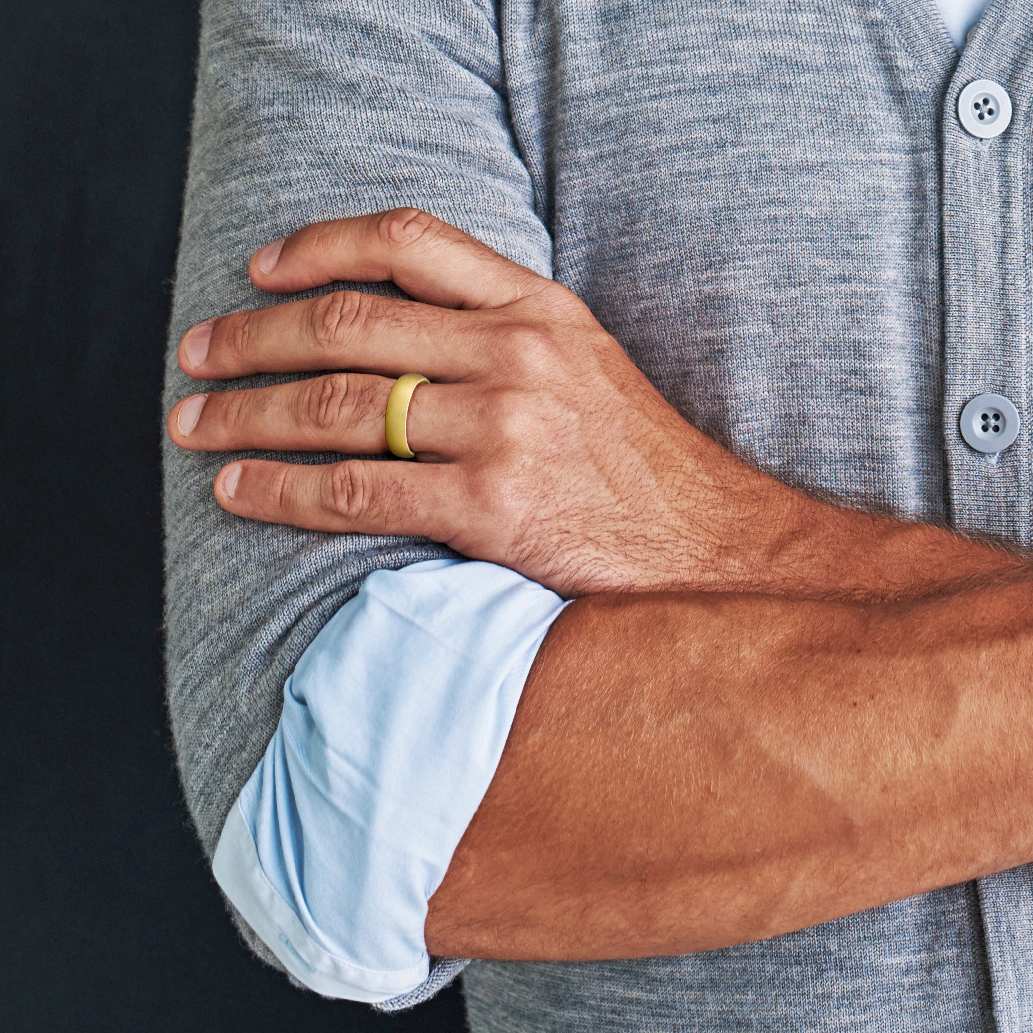 Rounded Comfort Fit Band with Matte Finish, 8mm