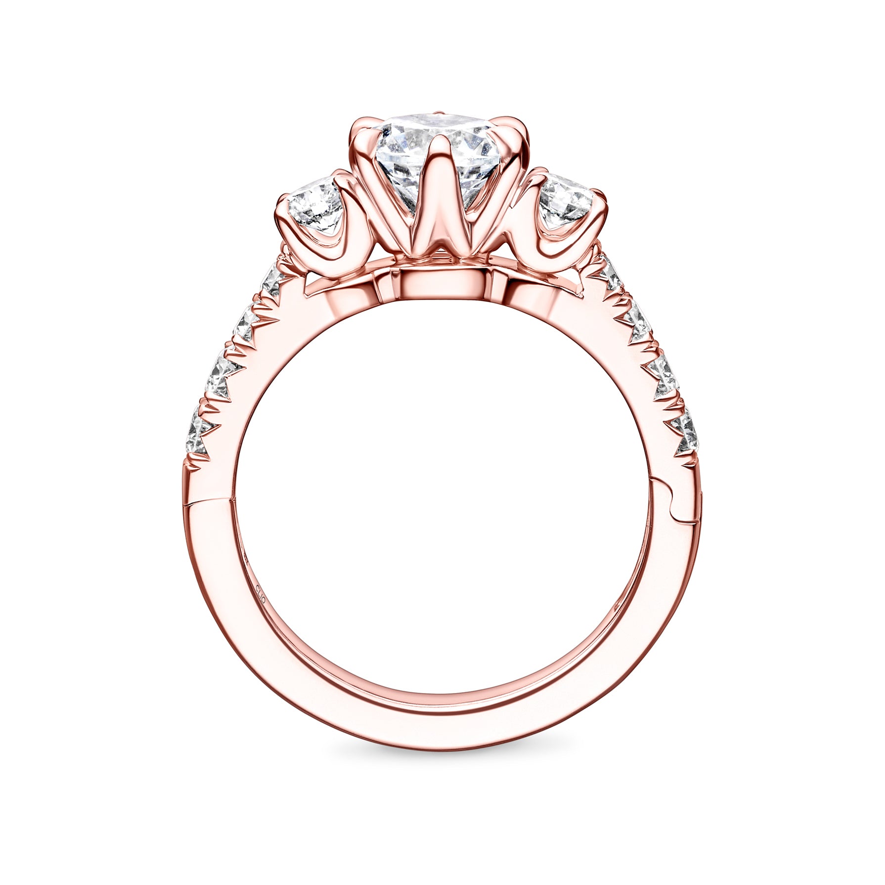 Devaraux Three Stone Diamond Engagement Ring