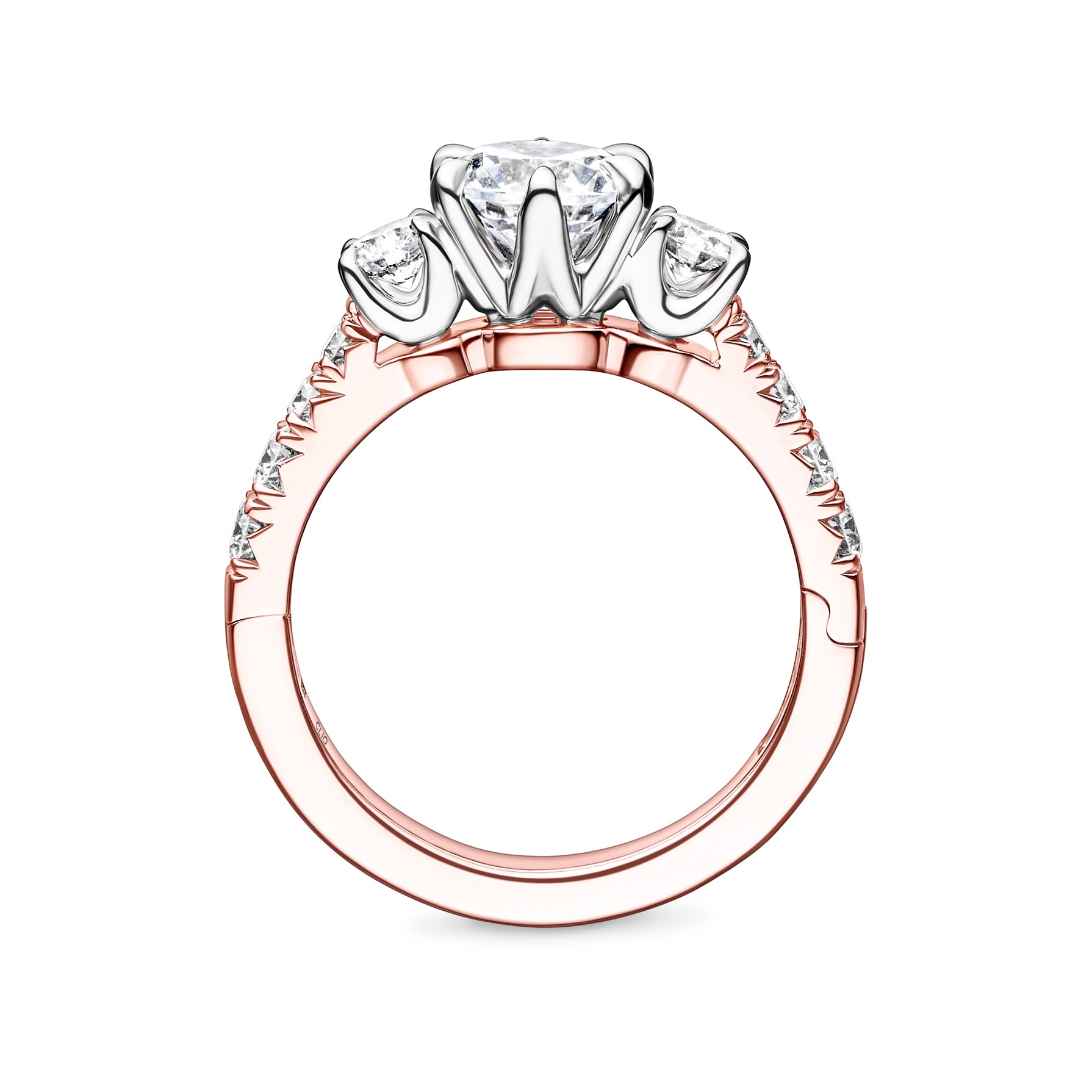 Devaraux Three Stone Diamond Engagement Ring