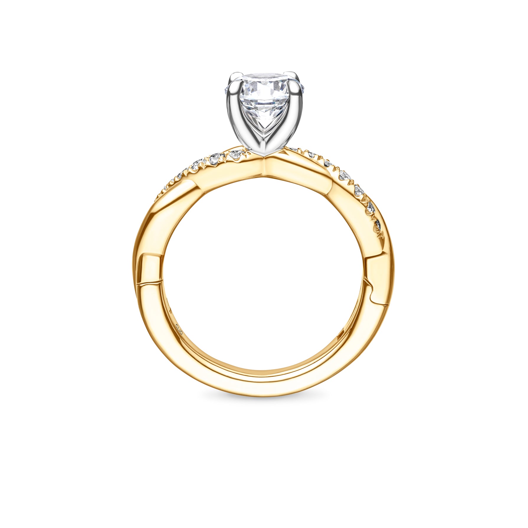 Ridley Solitaire Engagement Ring with Side Stones
