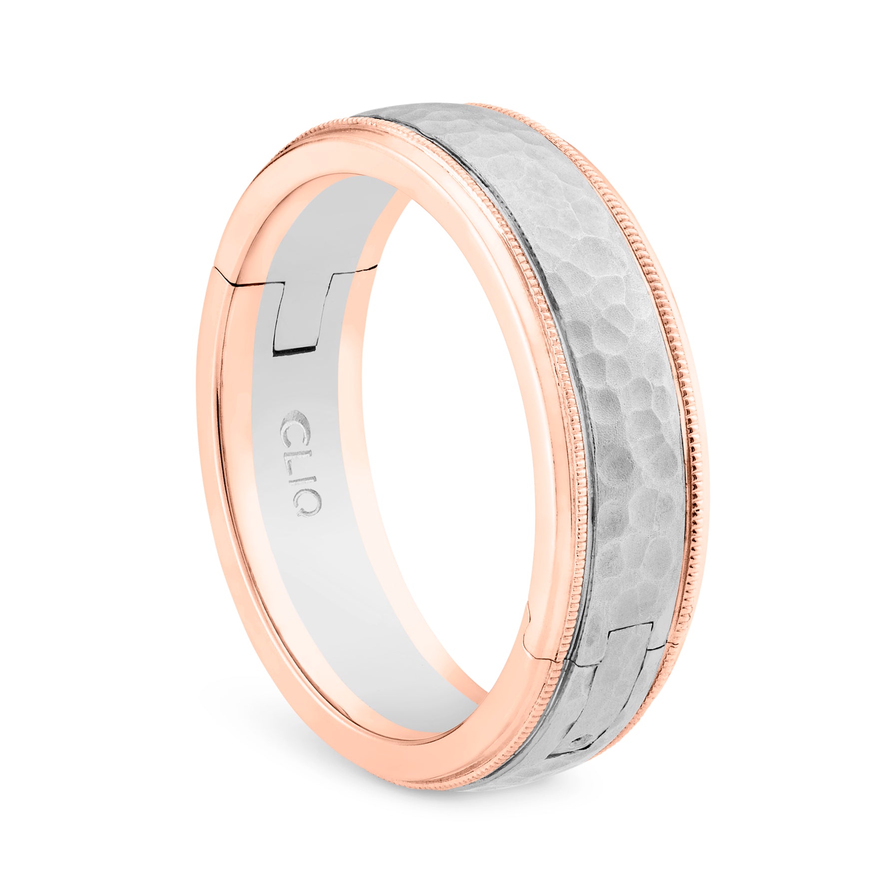Sutton Two-Tone Band with Hammered Center