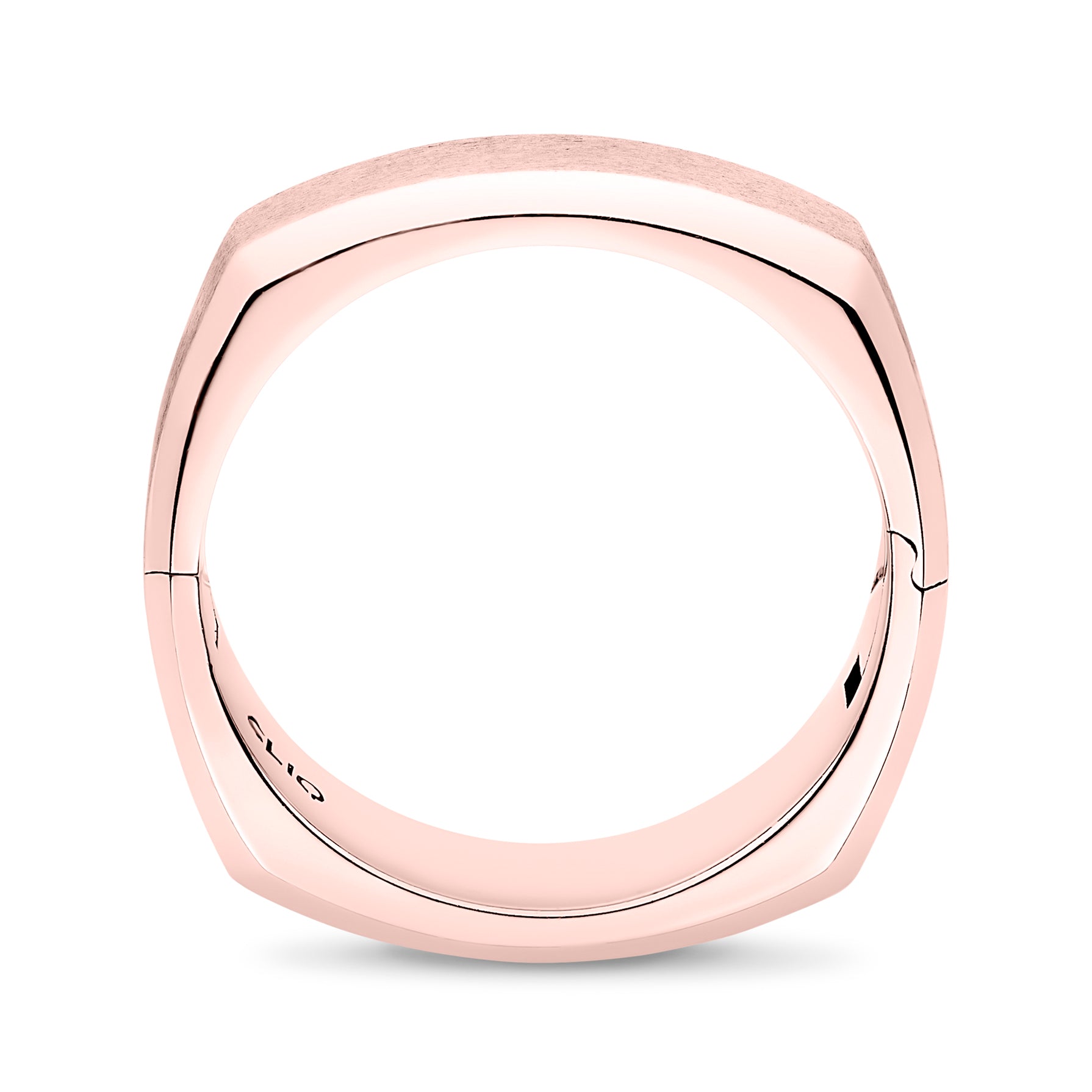 Delancey Squared Band with Matte Finish, 7mm