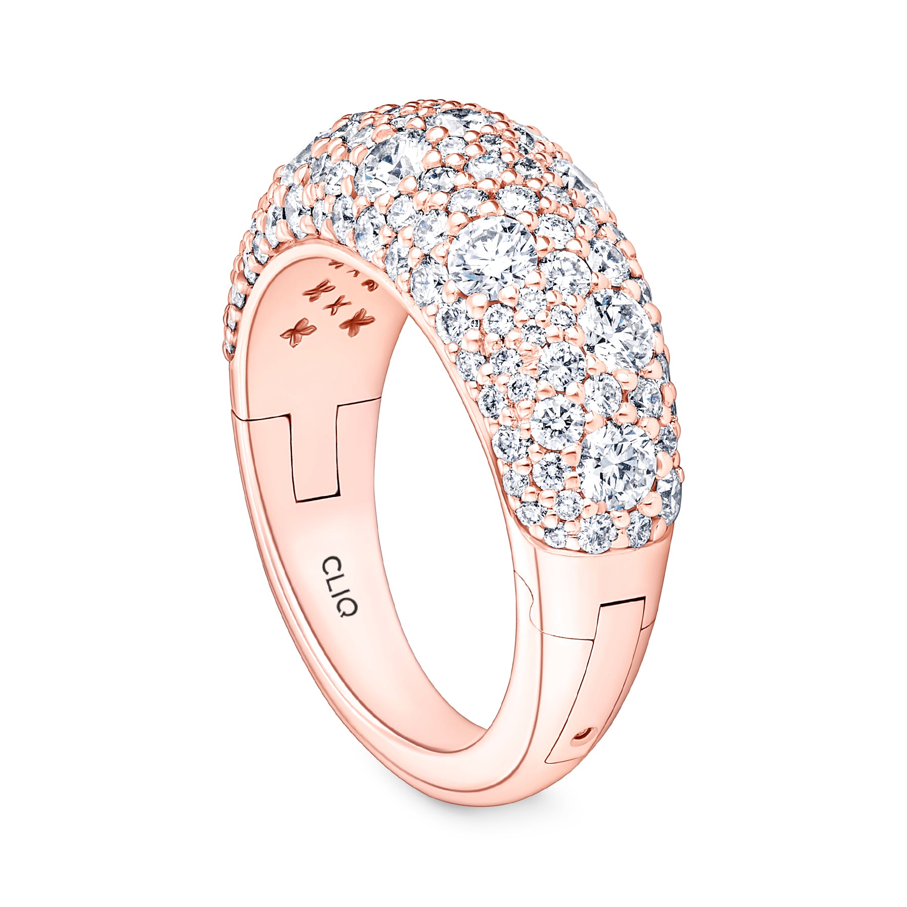 Verbier Domed Pavé Diamond Band