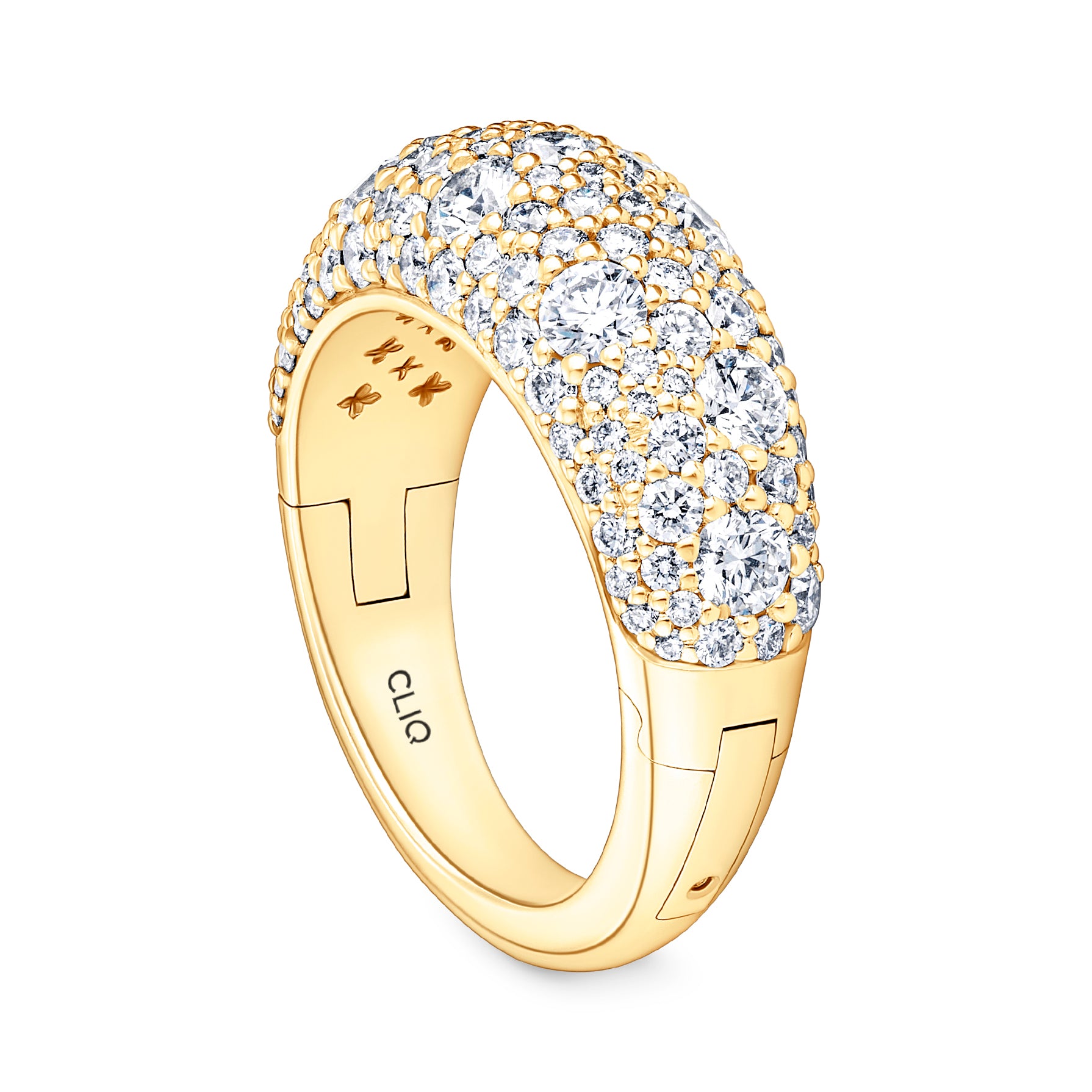 Verbier Domed Pavé Diamond Band