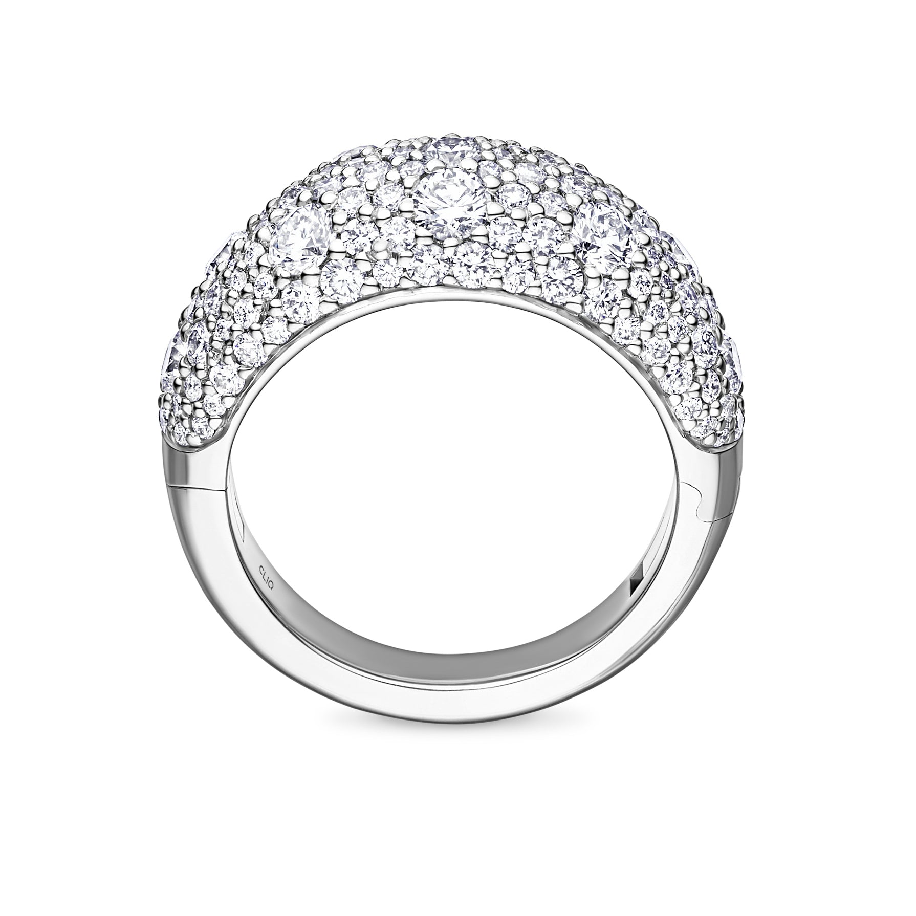 Verbier Domed Pavé Diamond Band