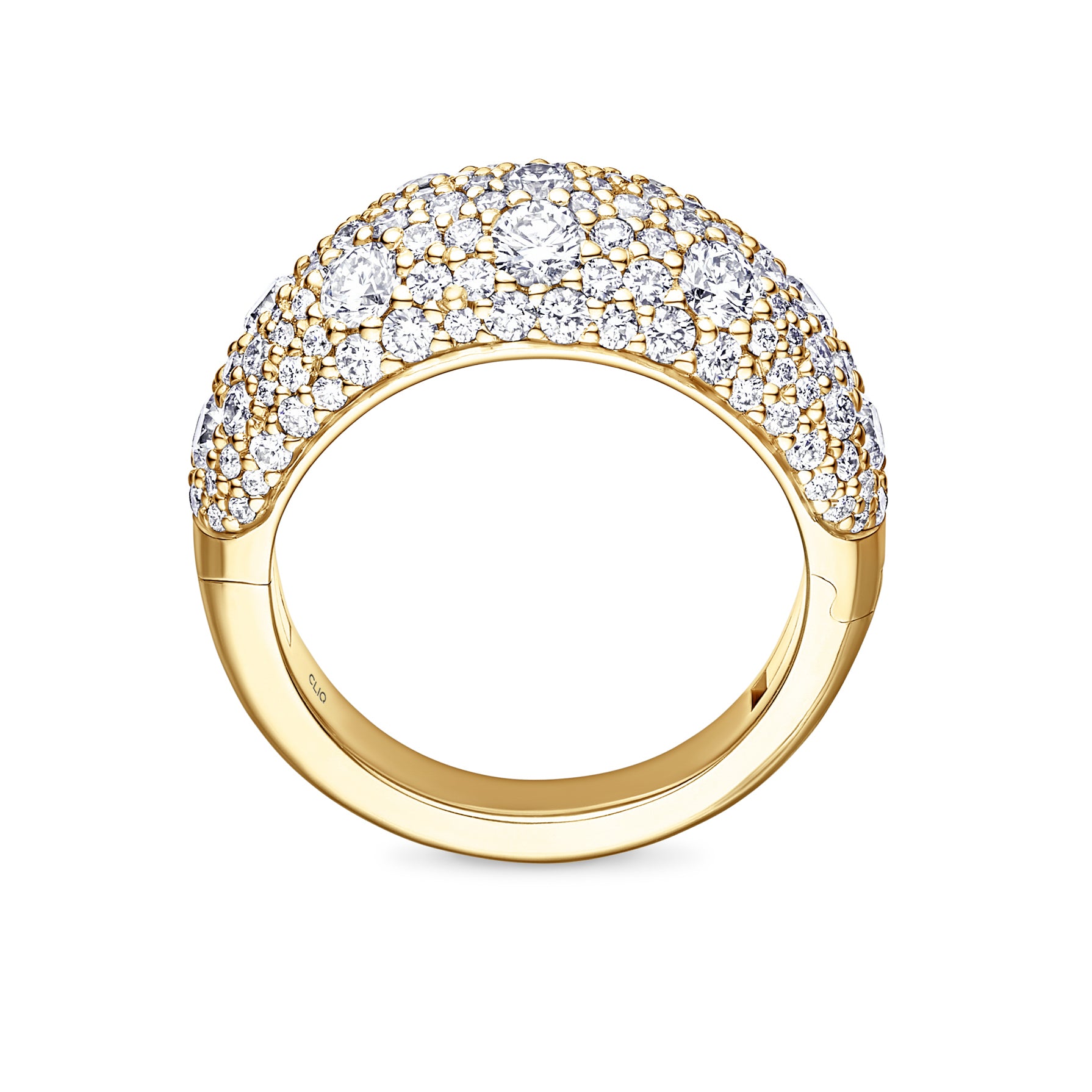 Verbier Domed Pavé Diamond Band