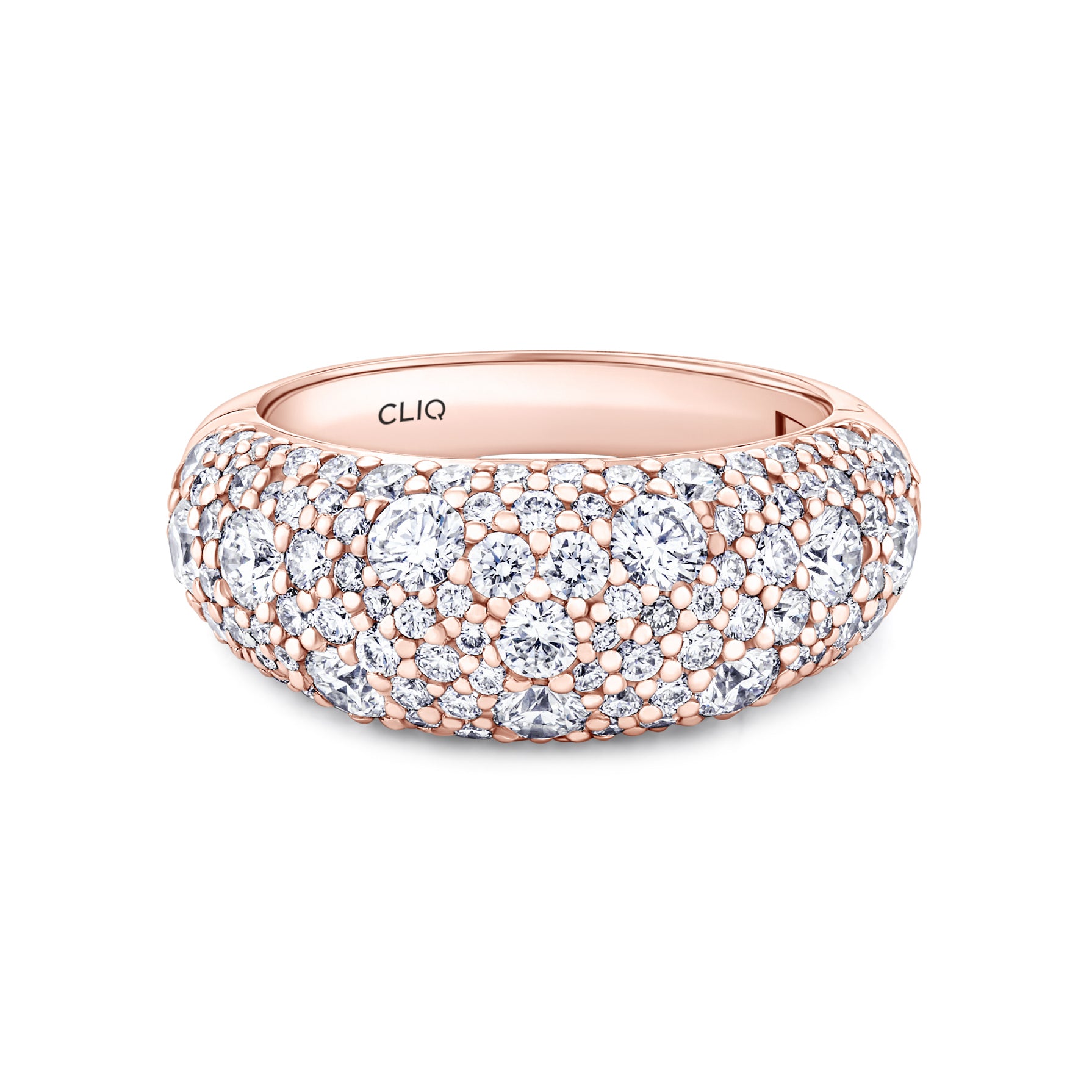 Verbier Domed Pavé Diamond Band
