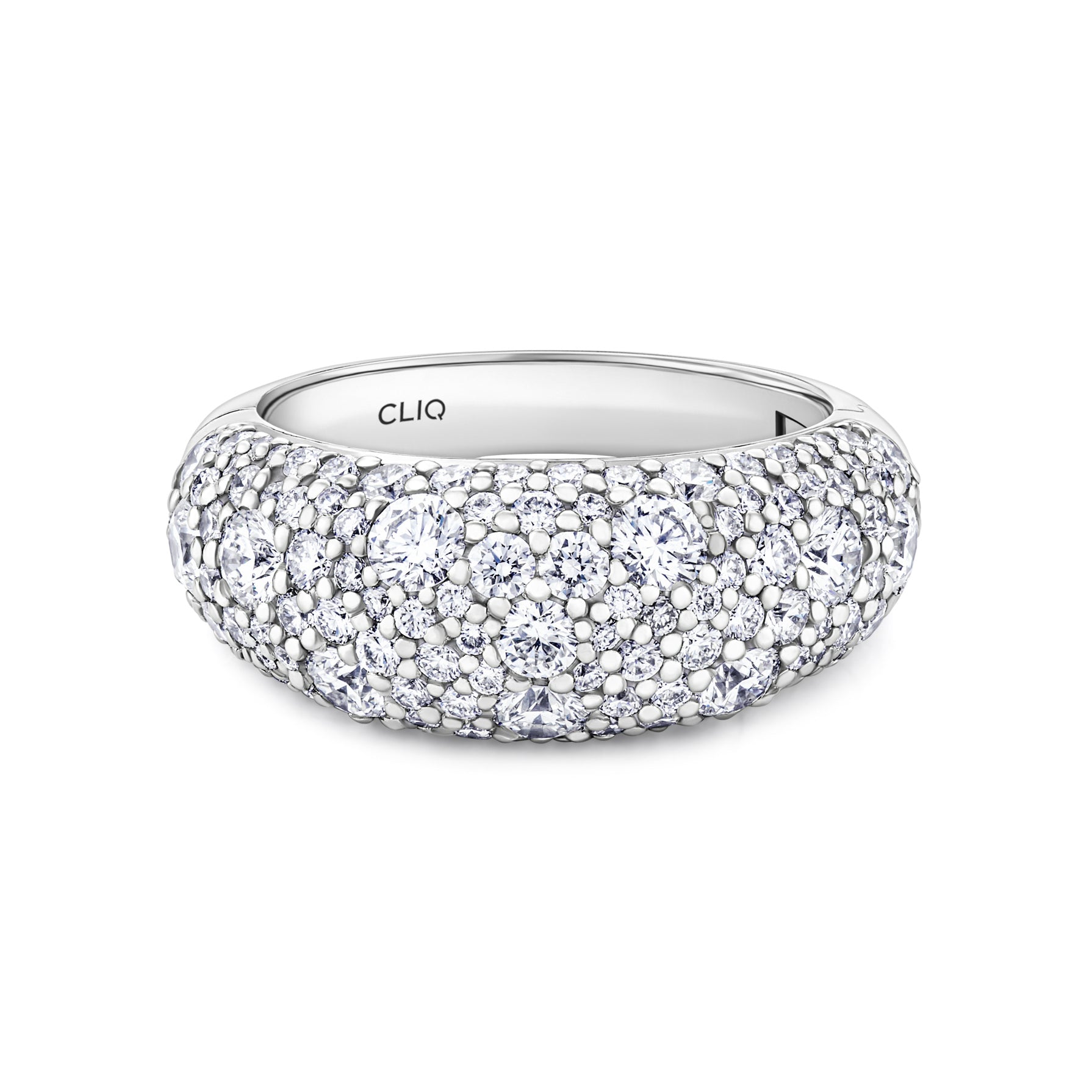 Verbier Domed Pavé Diamond Band
