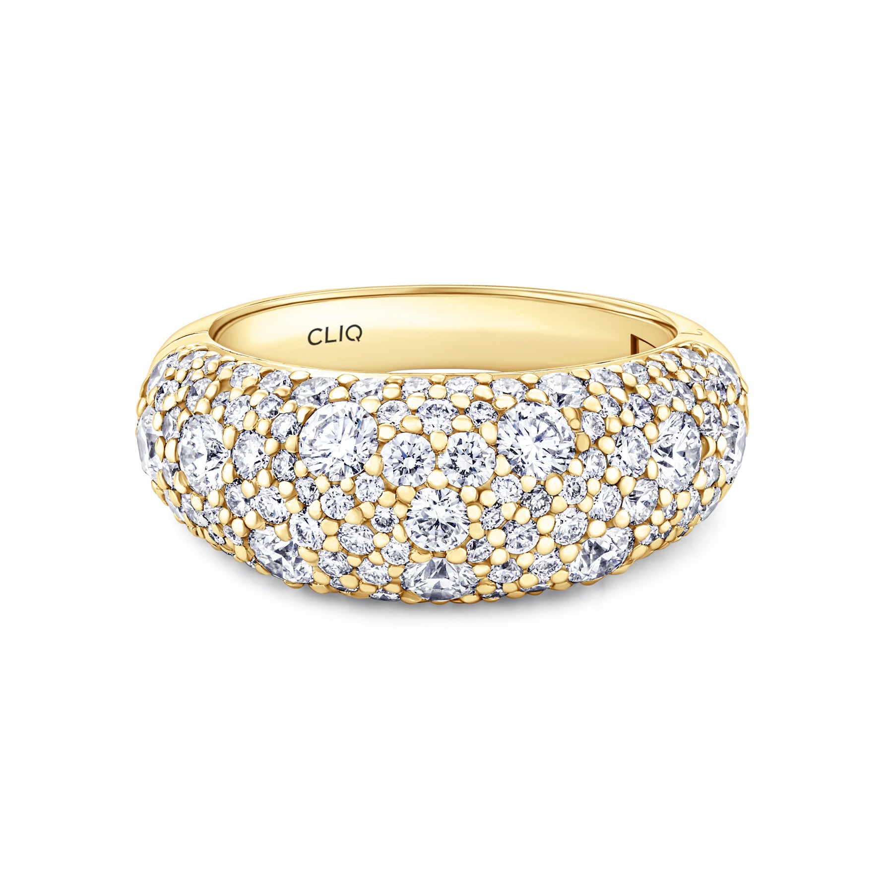 Verbier Domed Pavé Diamond Band