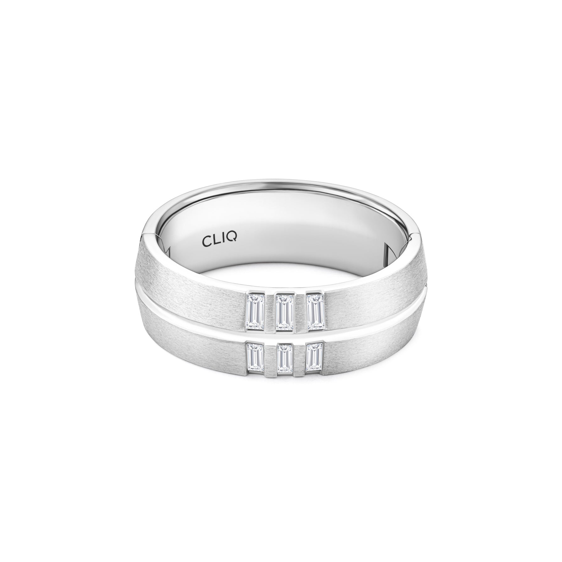 Landon Diamond Band with Matte Finish