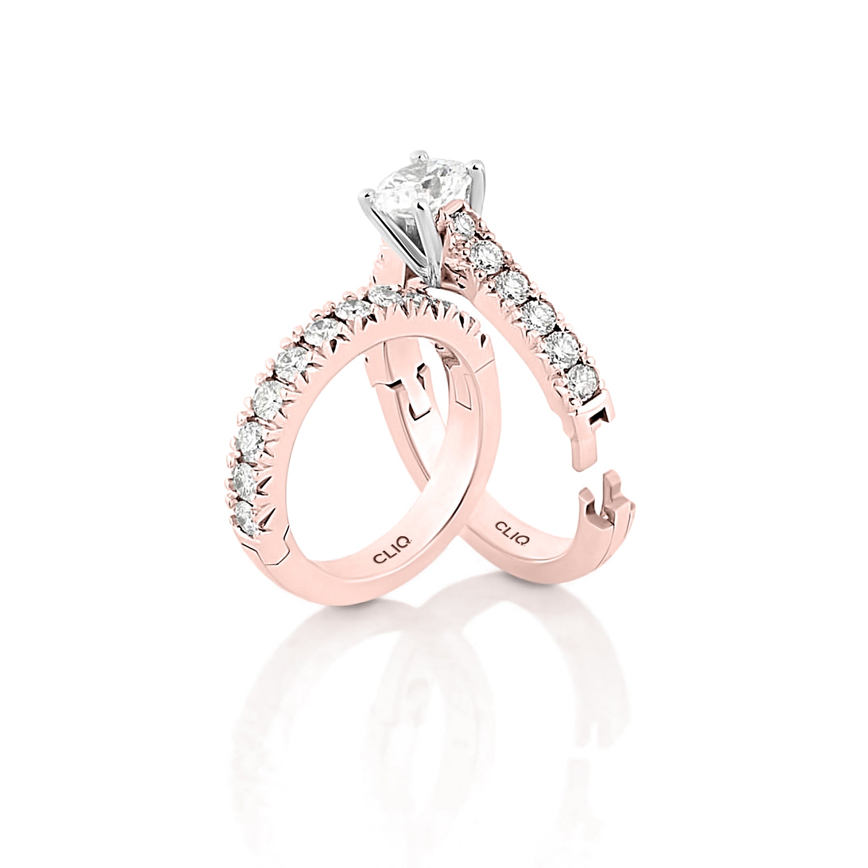 Parisienne Engagement Ring with Side Stones