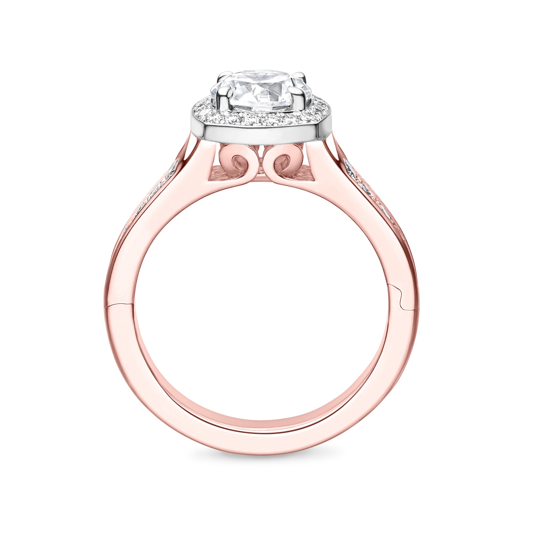 Abington Solitaire Engagement Ring with Side Stones