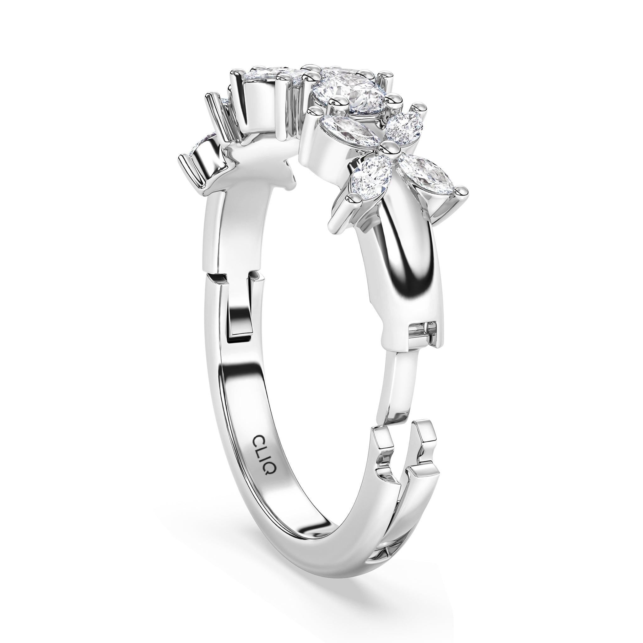La Fleur Mixed Cut Diamond Band