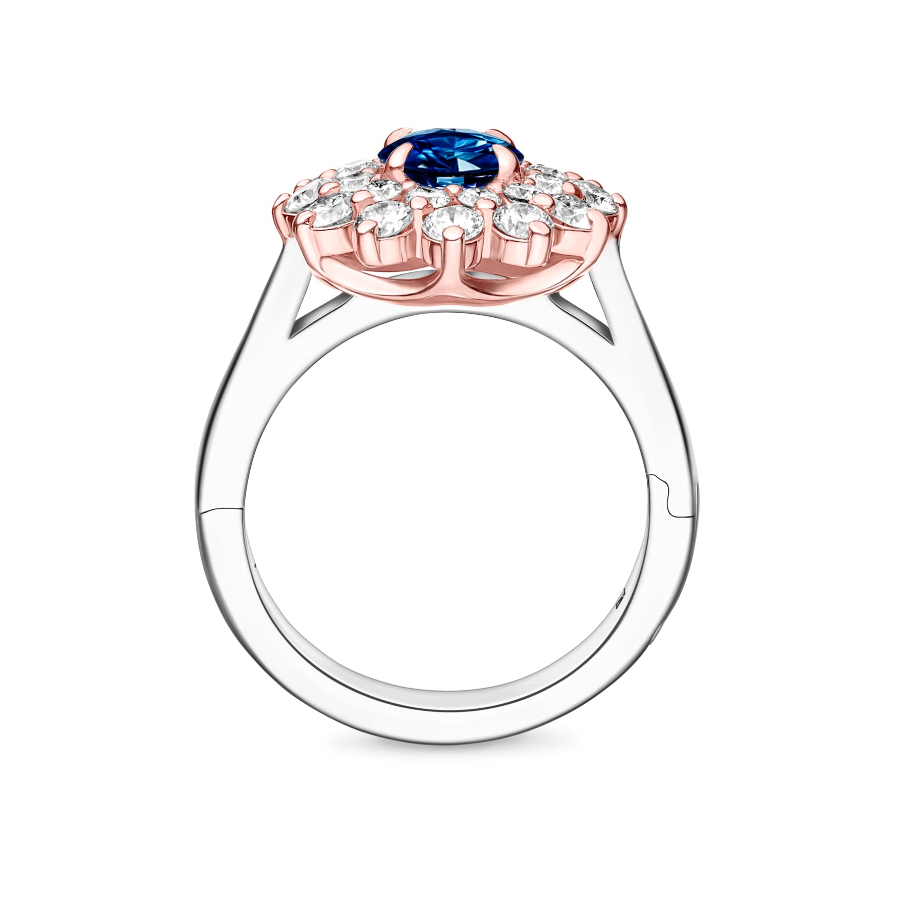 Victoria Diamond + Sapphire Cluster Ring