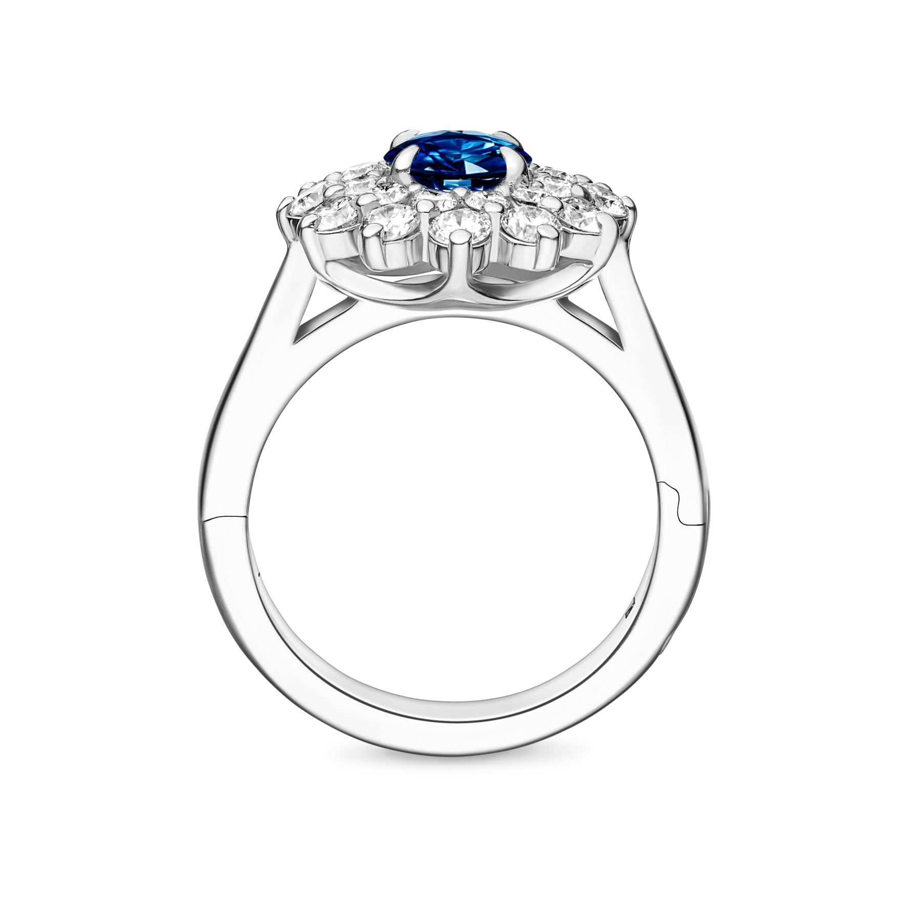 Victoria Diamond + Sapphire Cluster Ring