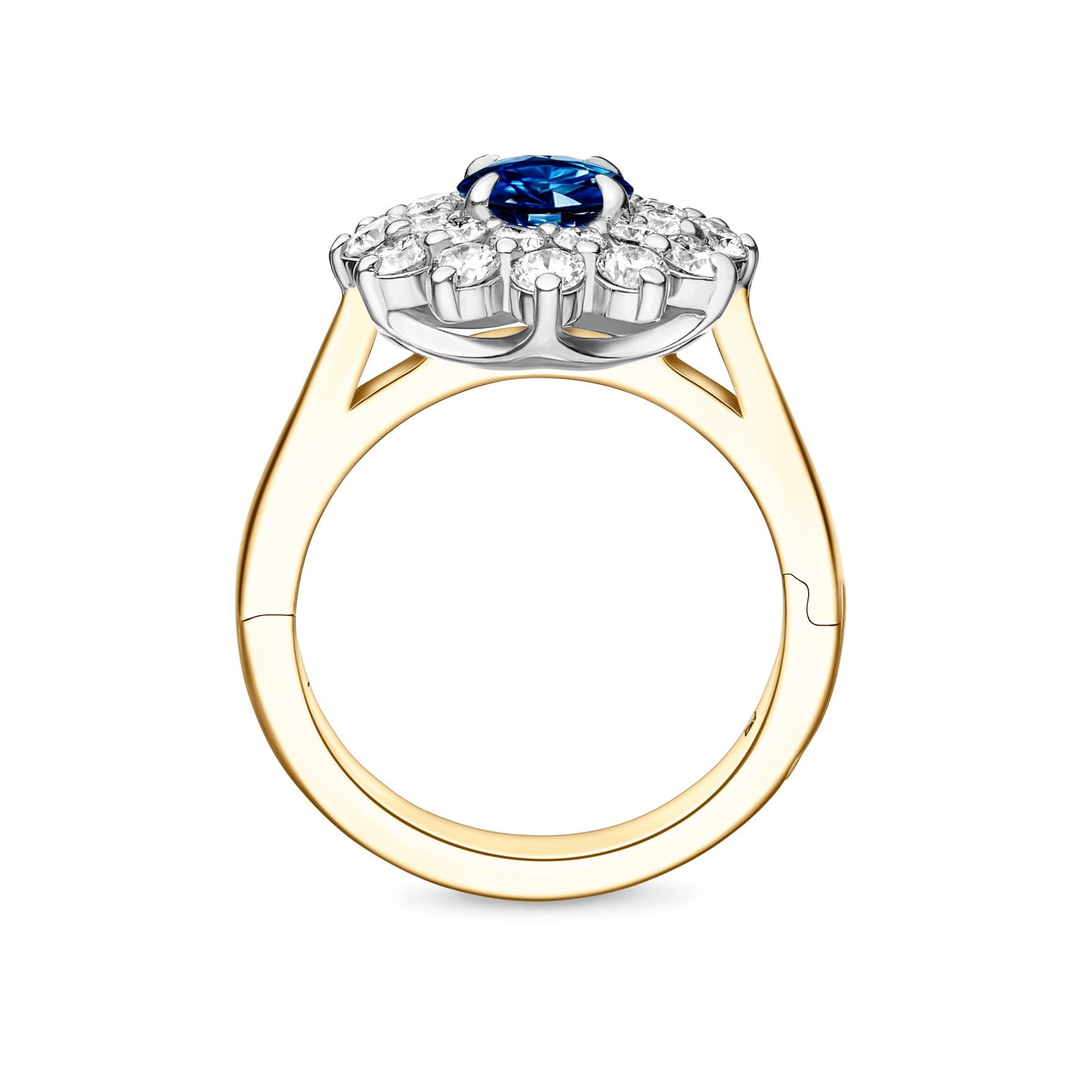 Victoria Diamond + Sapphire Cluster Ring