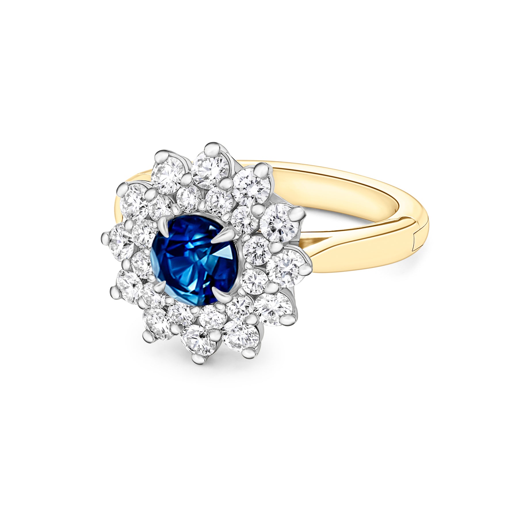 Victoria Diamond + Sapphire Cluster Ring