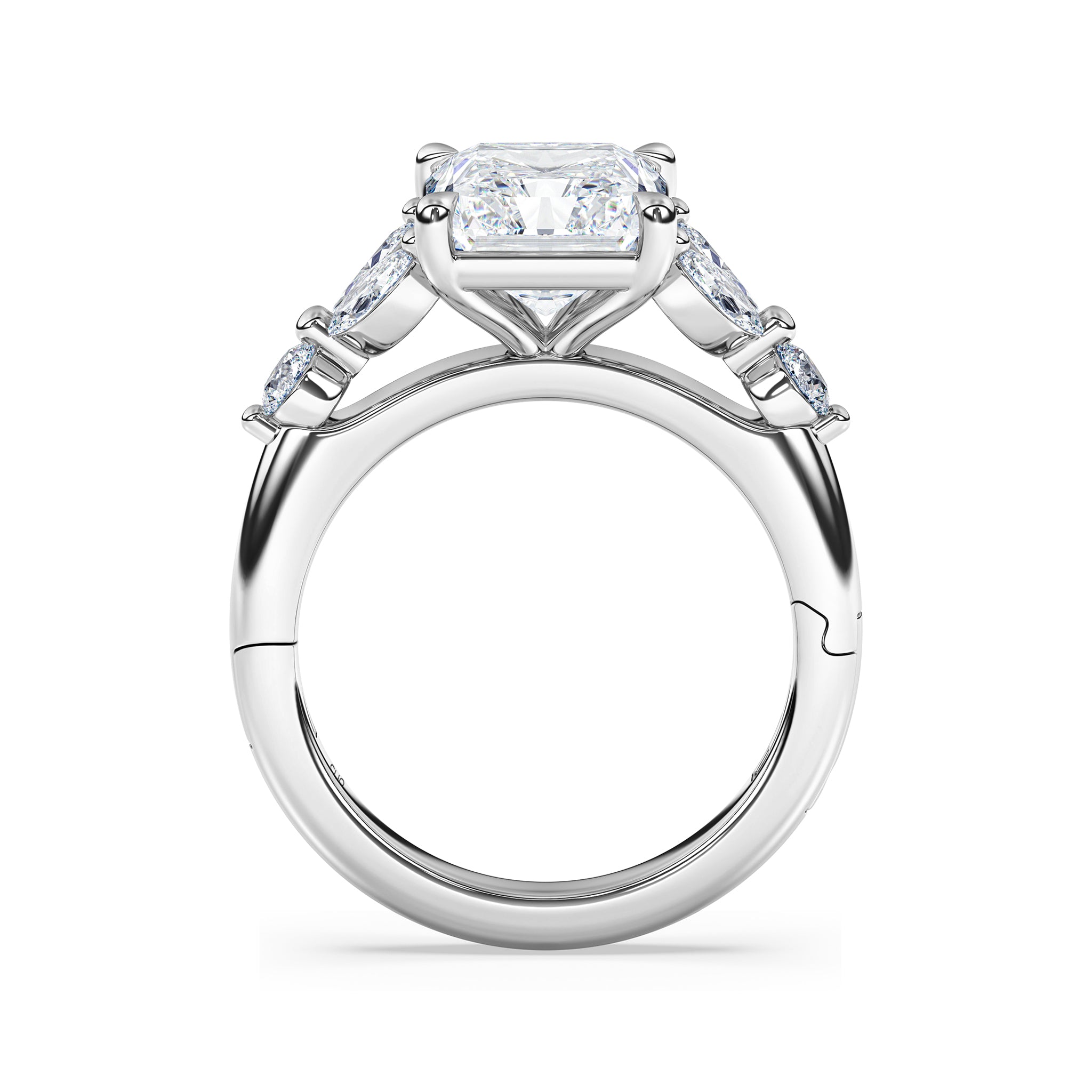Bailey Diamond Engagement Ring with Side Stones