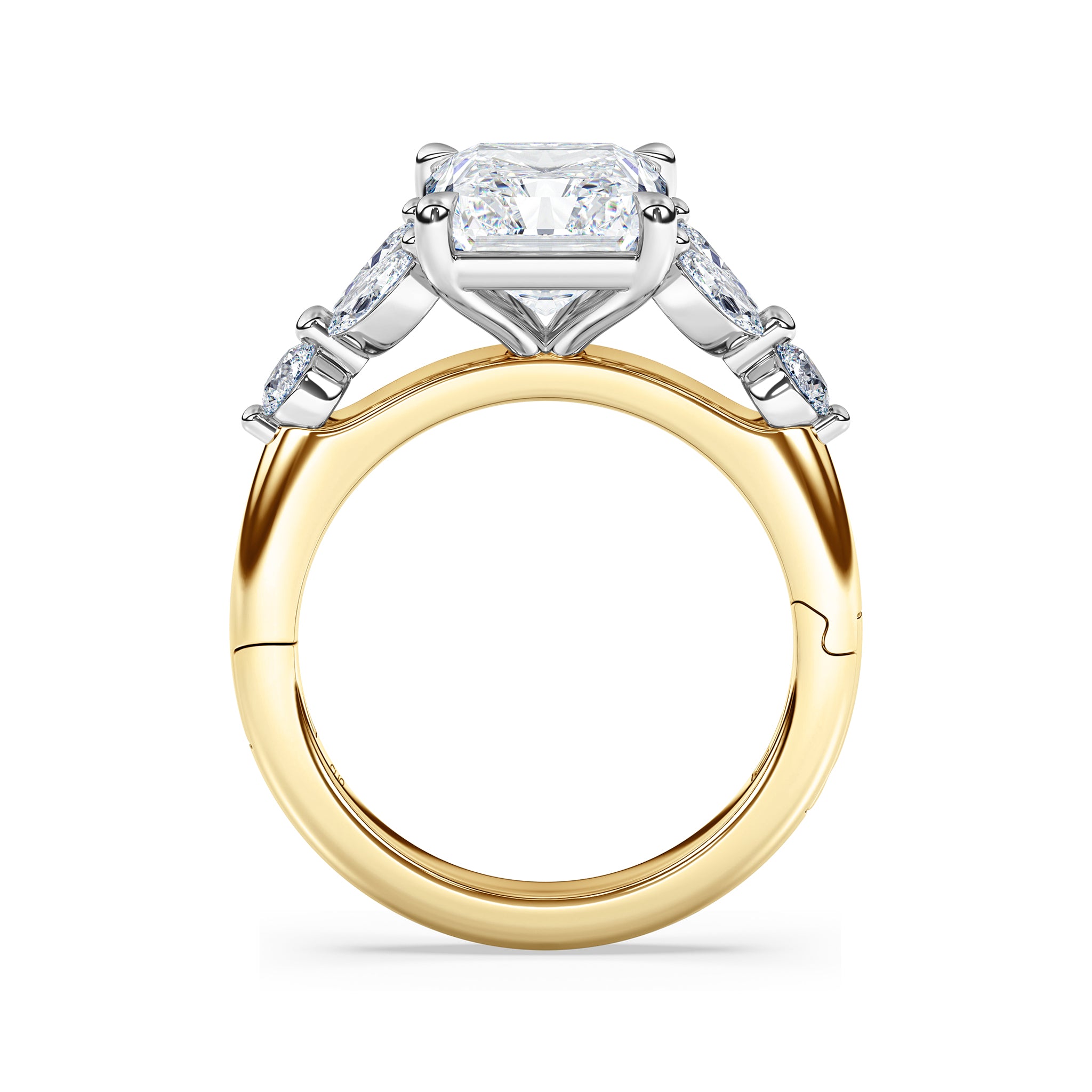 Bailey Diamond Engagement Ring with Side Stones