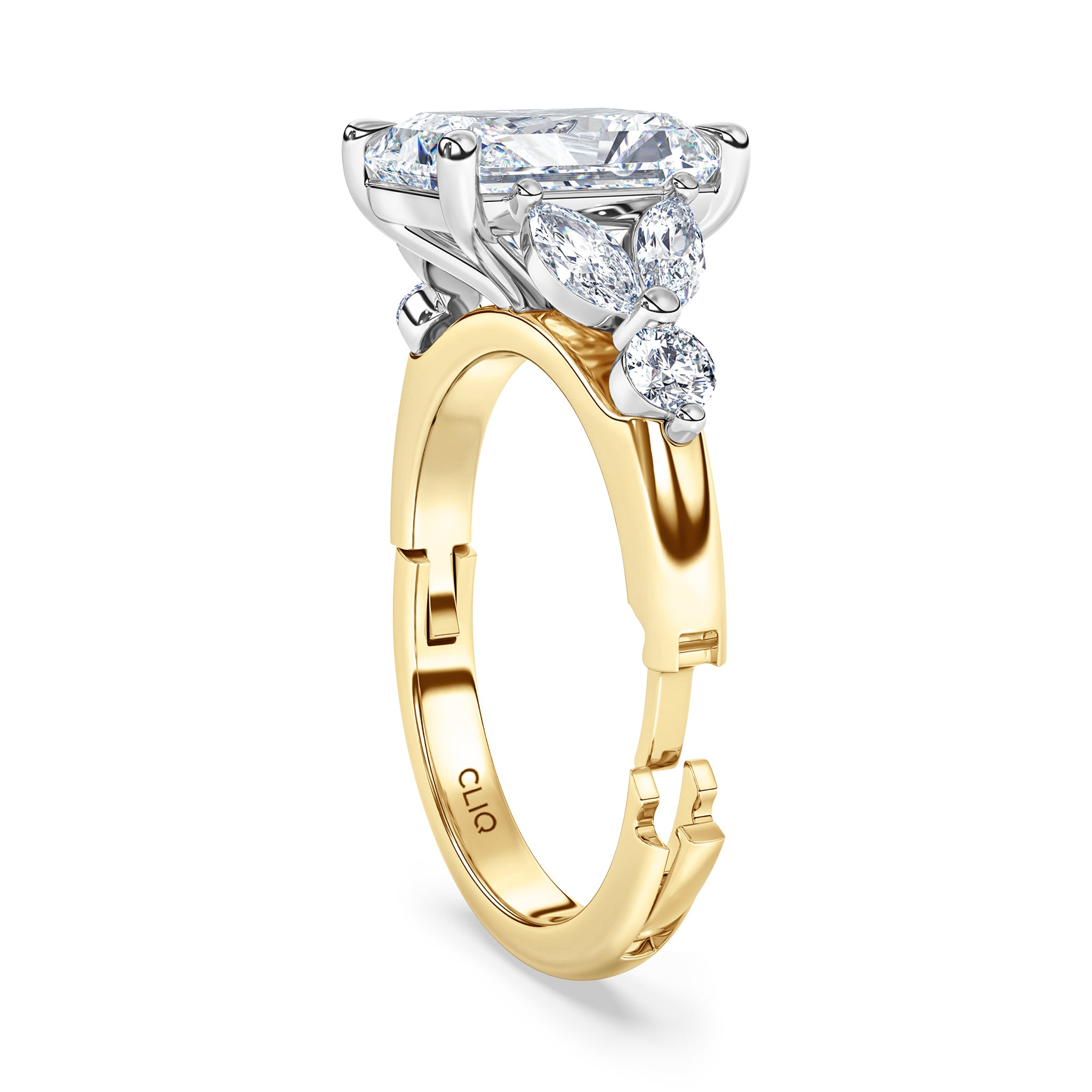 Bailey Diamond Engagement Ring with Side Stones