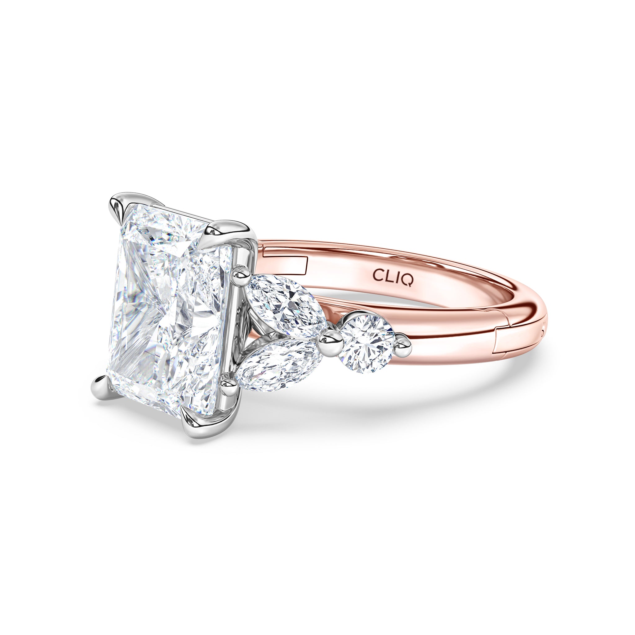 Bailey Diamond Engagement Ring with Side Stones
