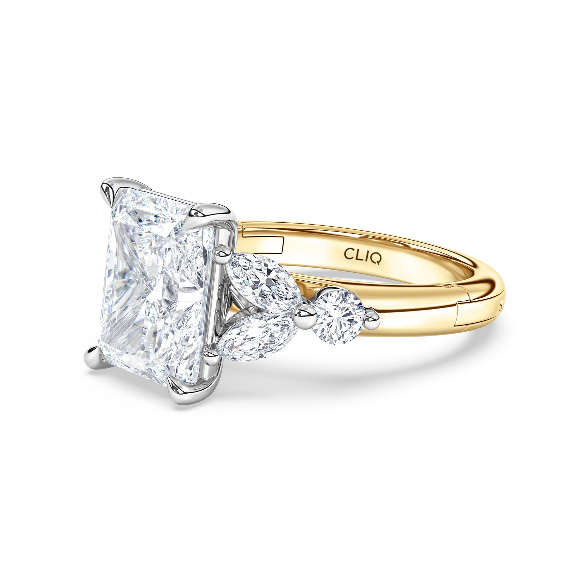 Bailey Diamond Engagement Ring with Side Stones