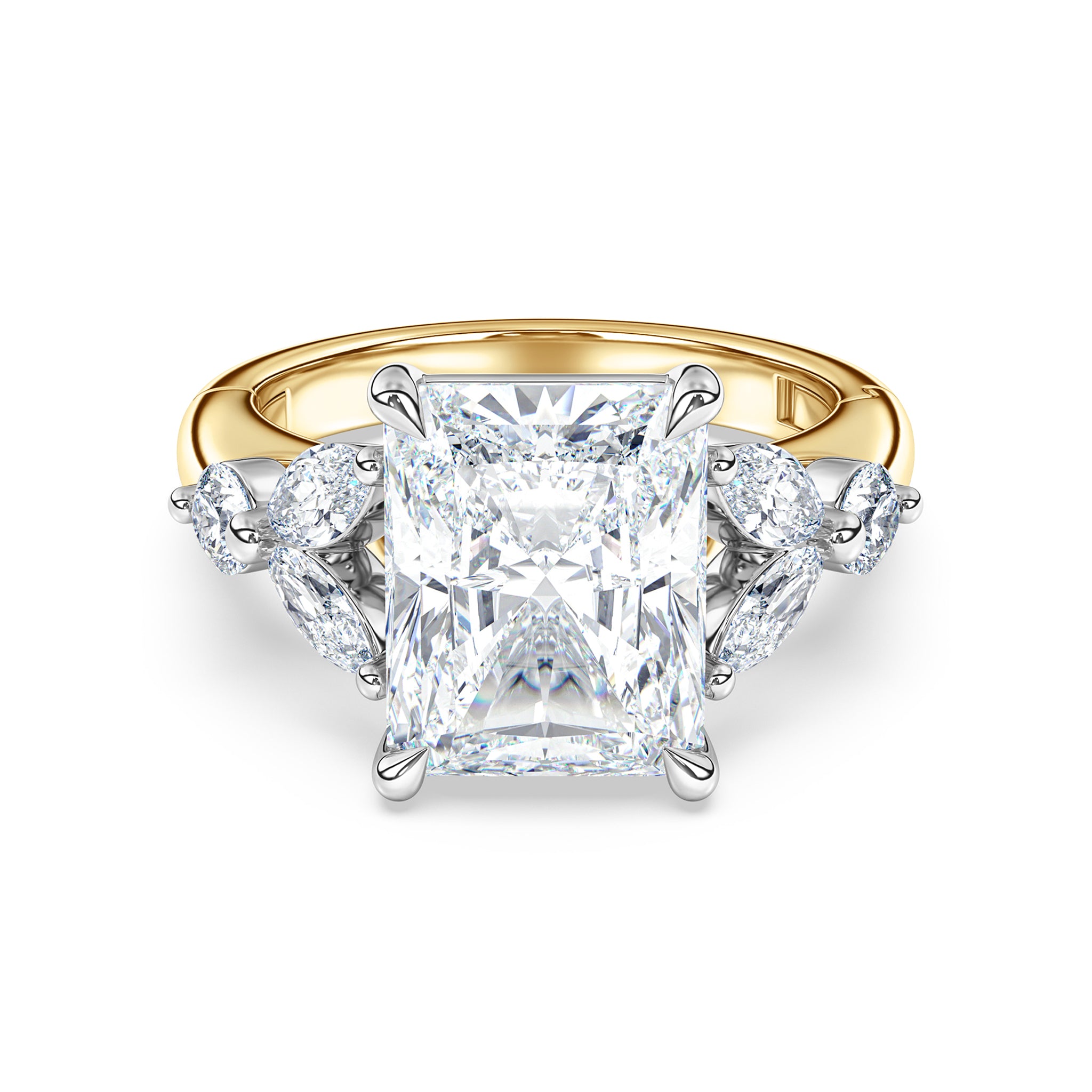 Bailey Diamond Engagement Ring with Side Stones