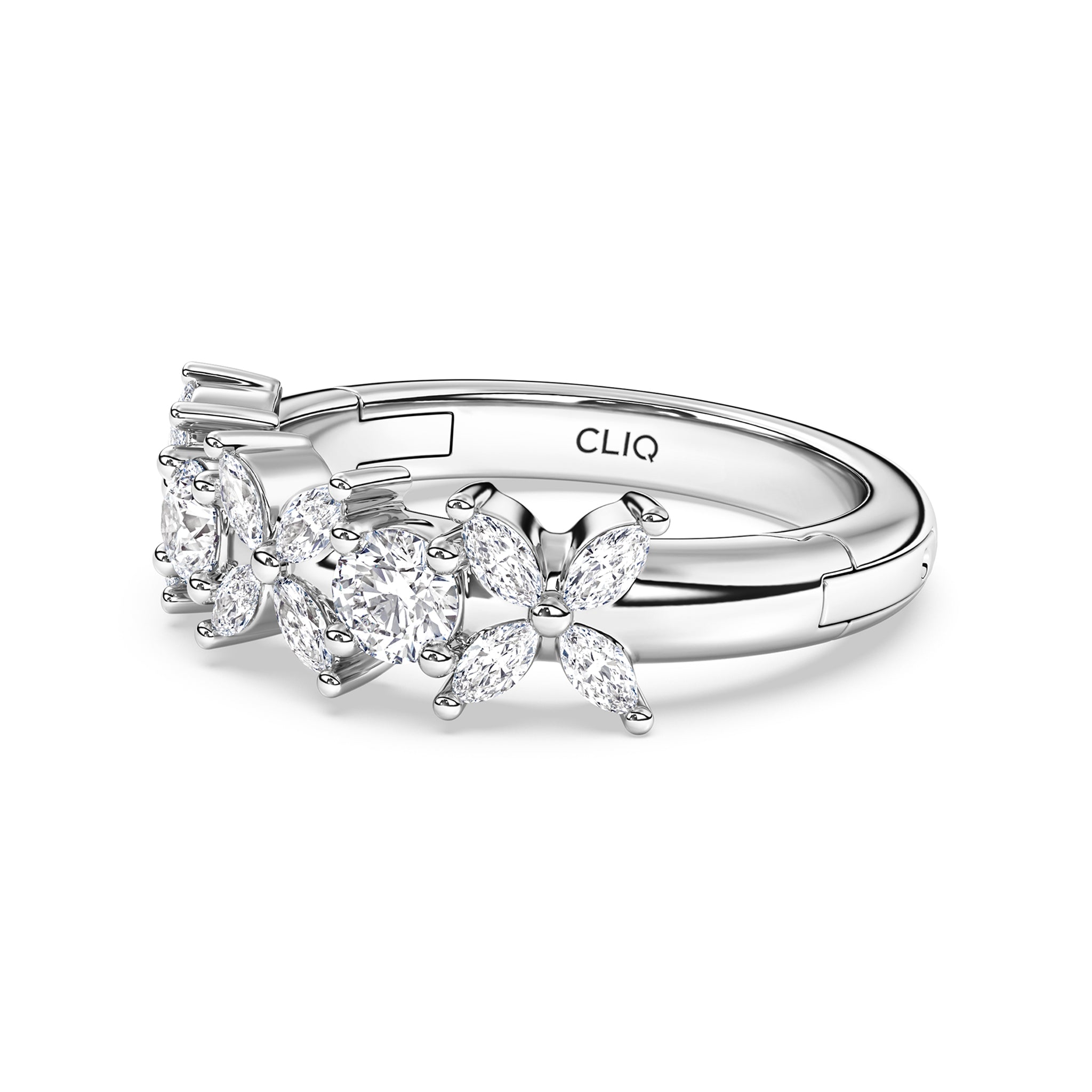 La Fleur Mixed Cut Diamond Band