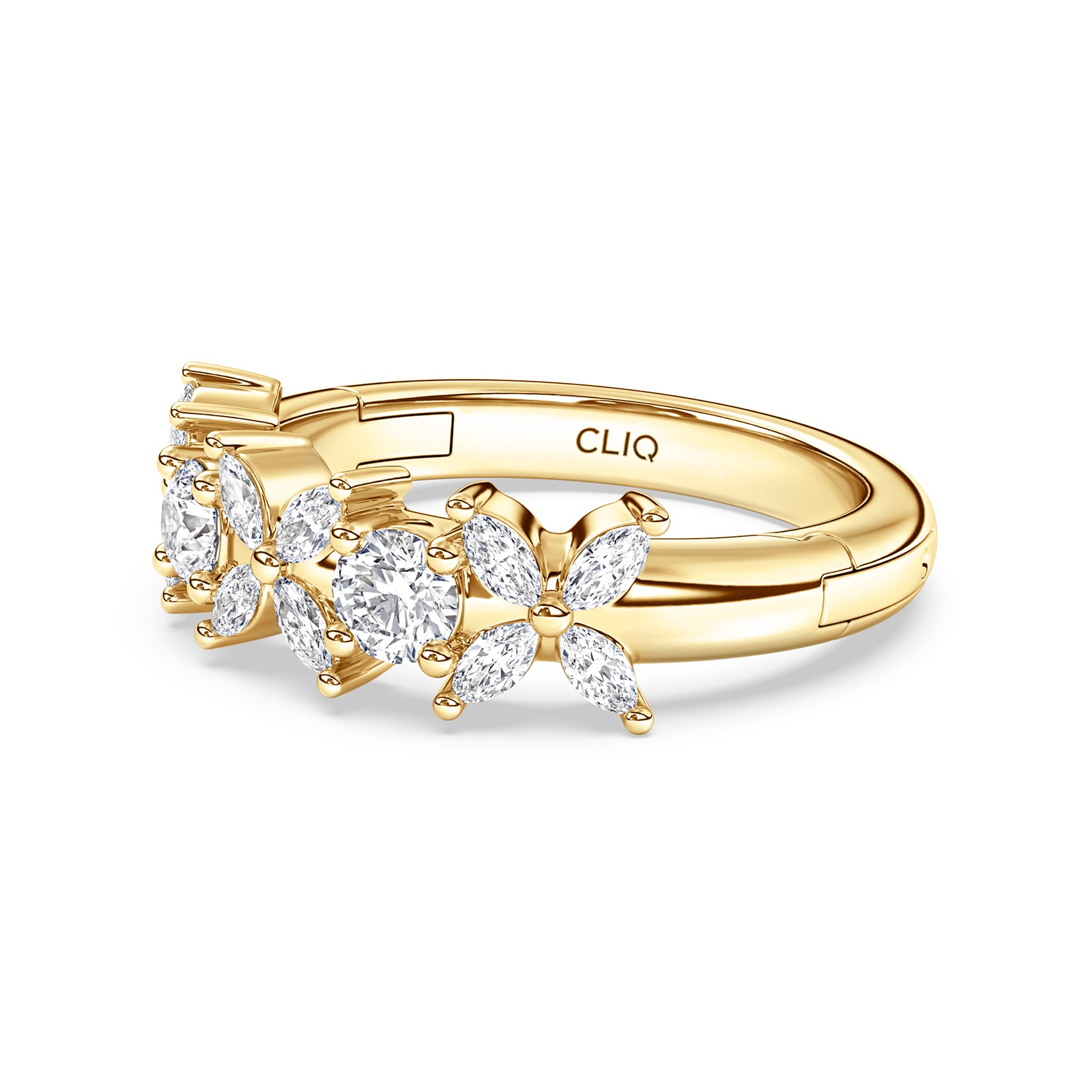 La Fleur Mixed Cut Diamond Band
