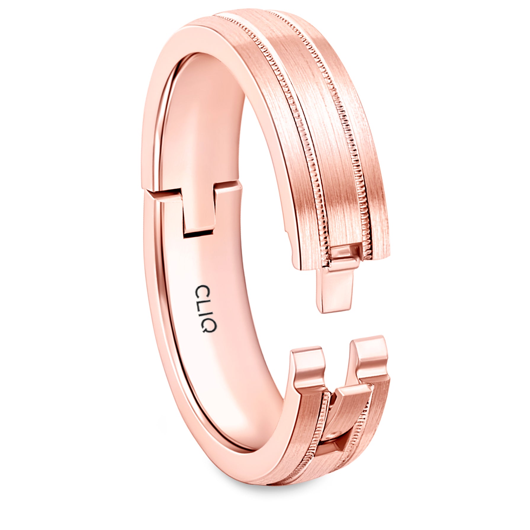 Trax Milgrain Band with Matte Finish, 6mm