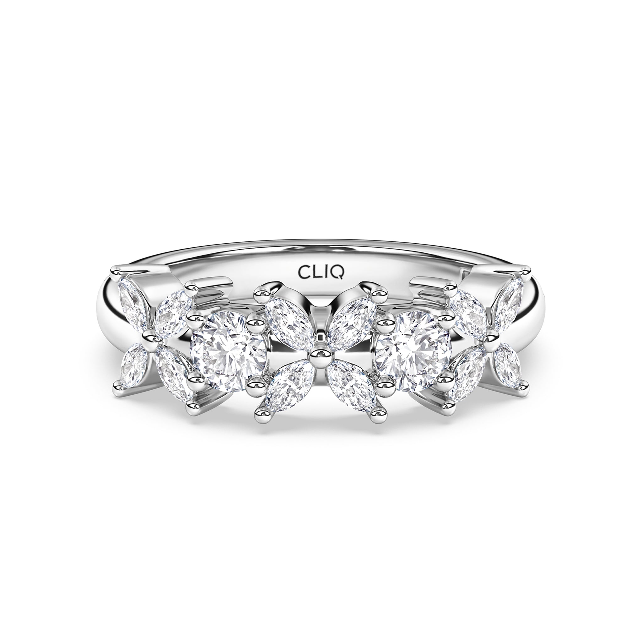 La Fleur Mixed Cut Diamond Band