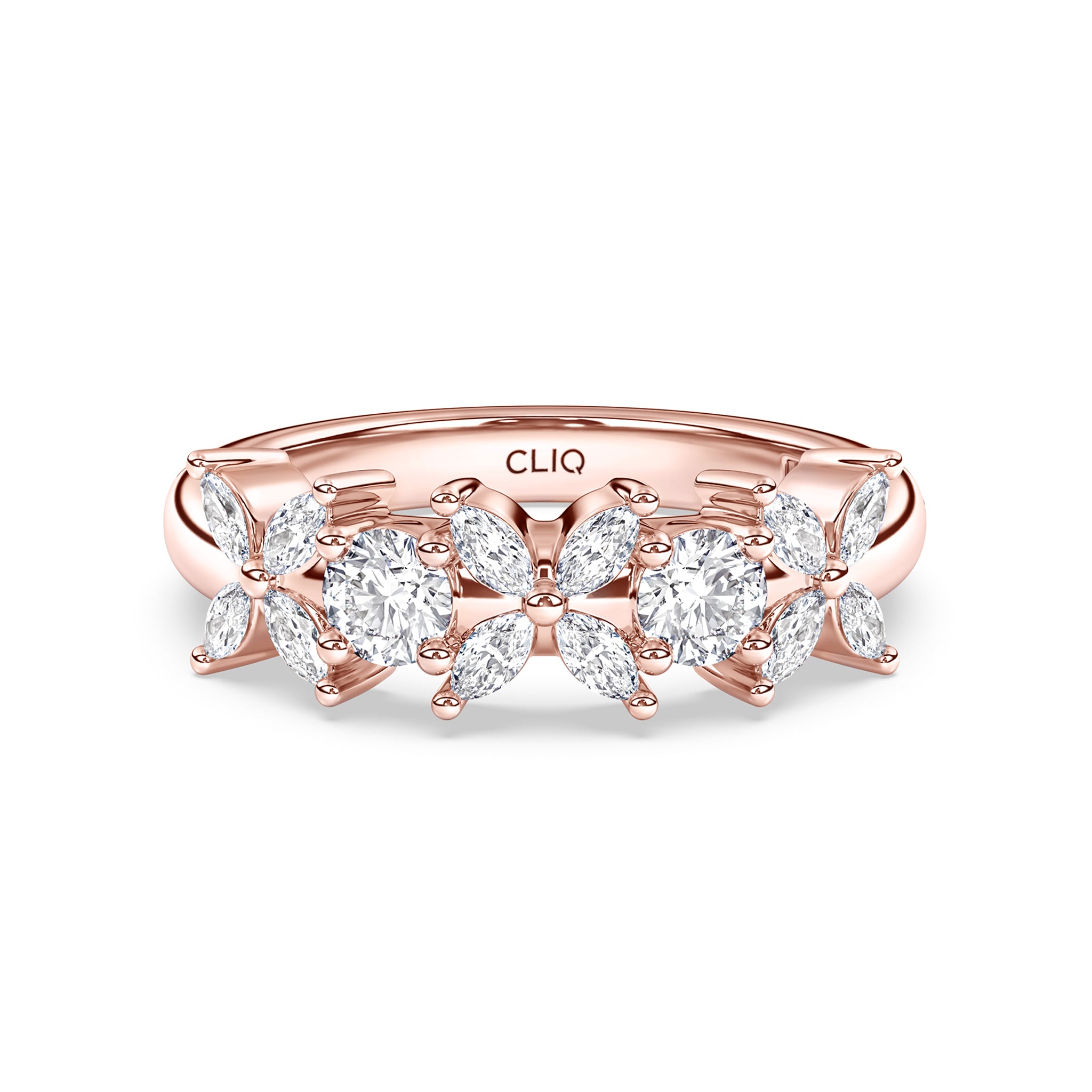 La Fleur Mixed Cut Diamond Band