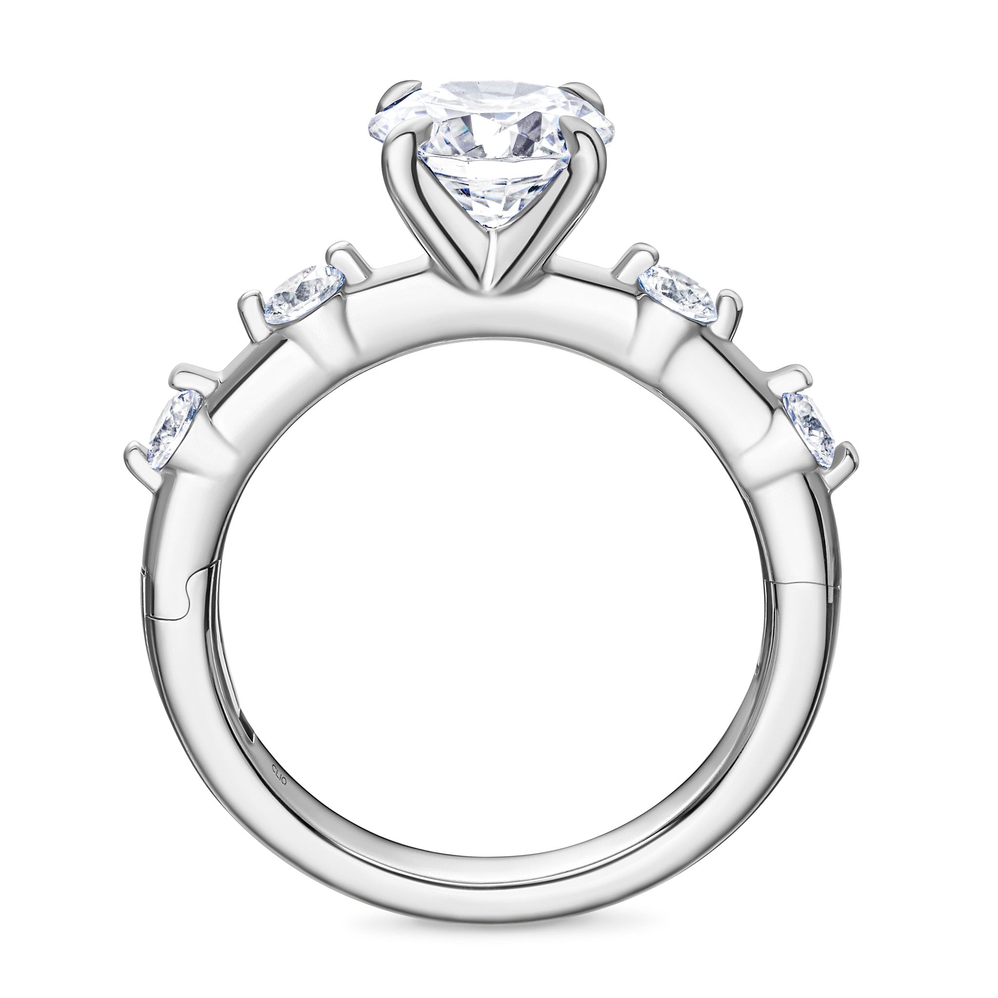 Asbury Engagement Ring with Side Stones