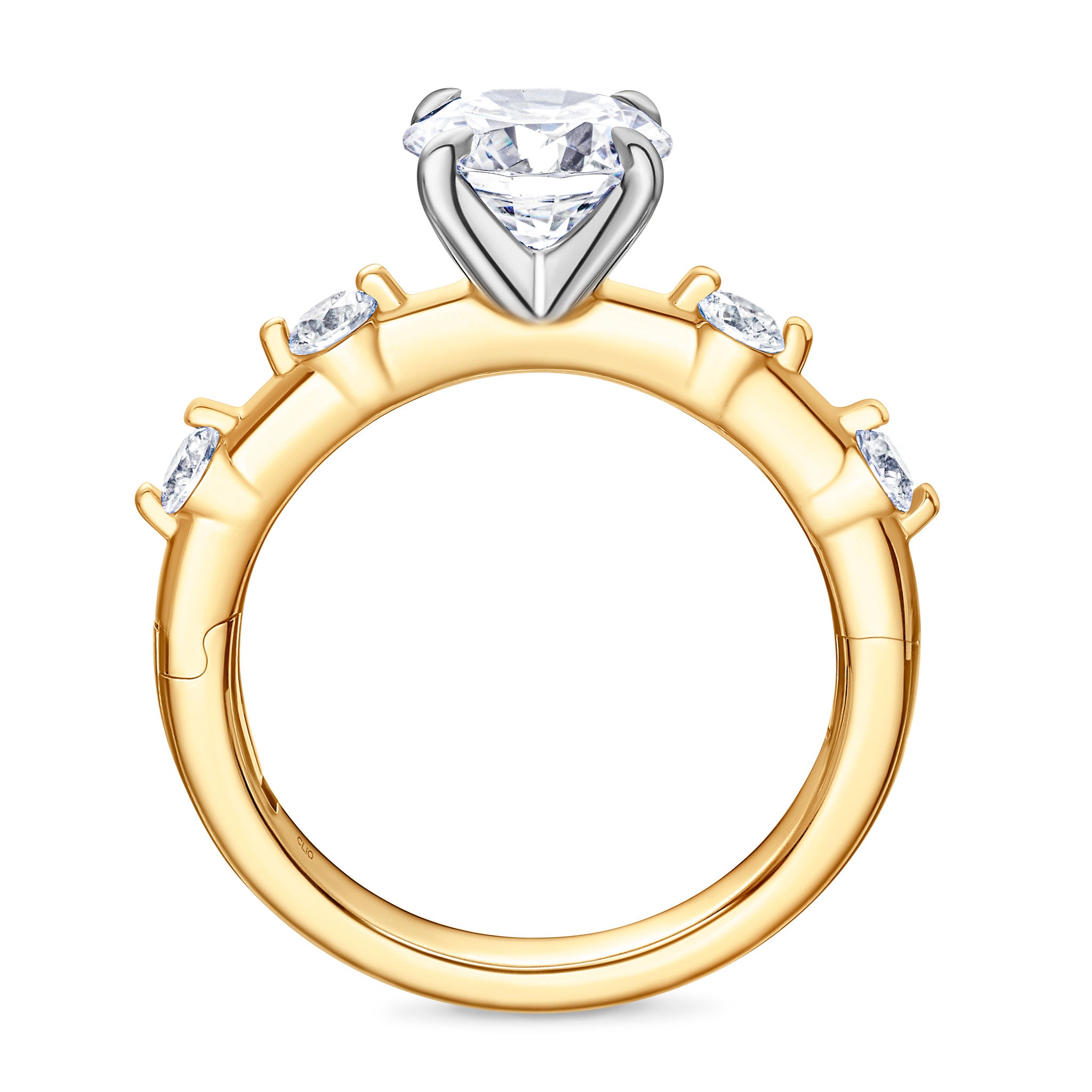 Asbury Engagement Ring with Side Stones