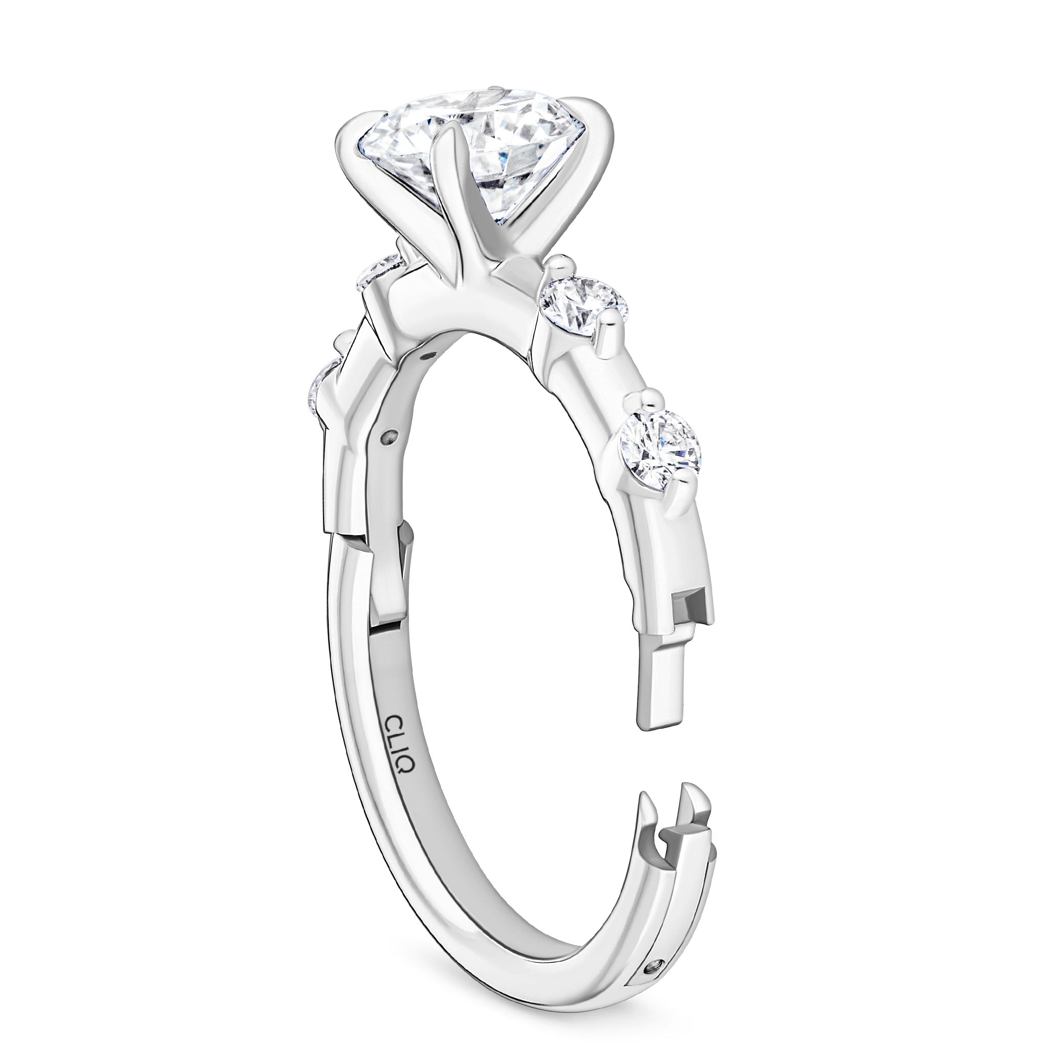 Asbury Engagement Ring with Side Stones