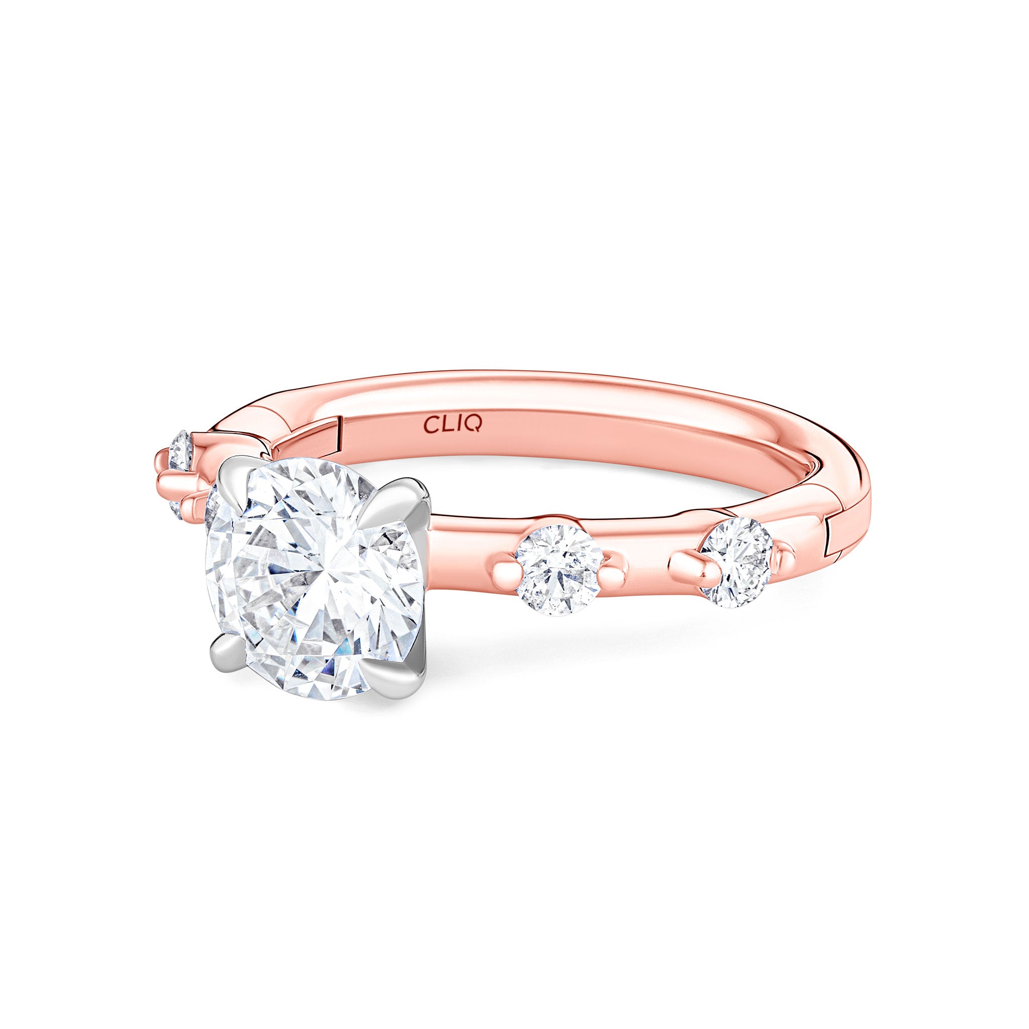 Asbury Engagement Ring with Side Stones