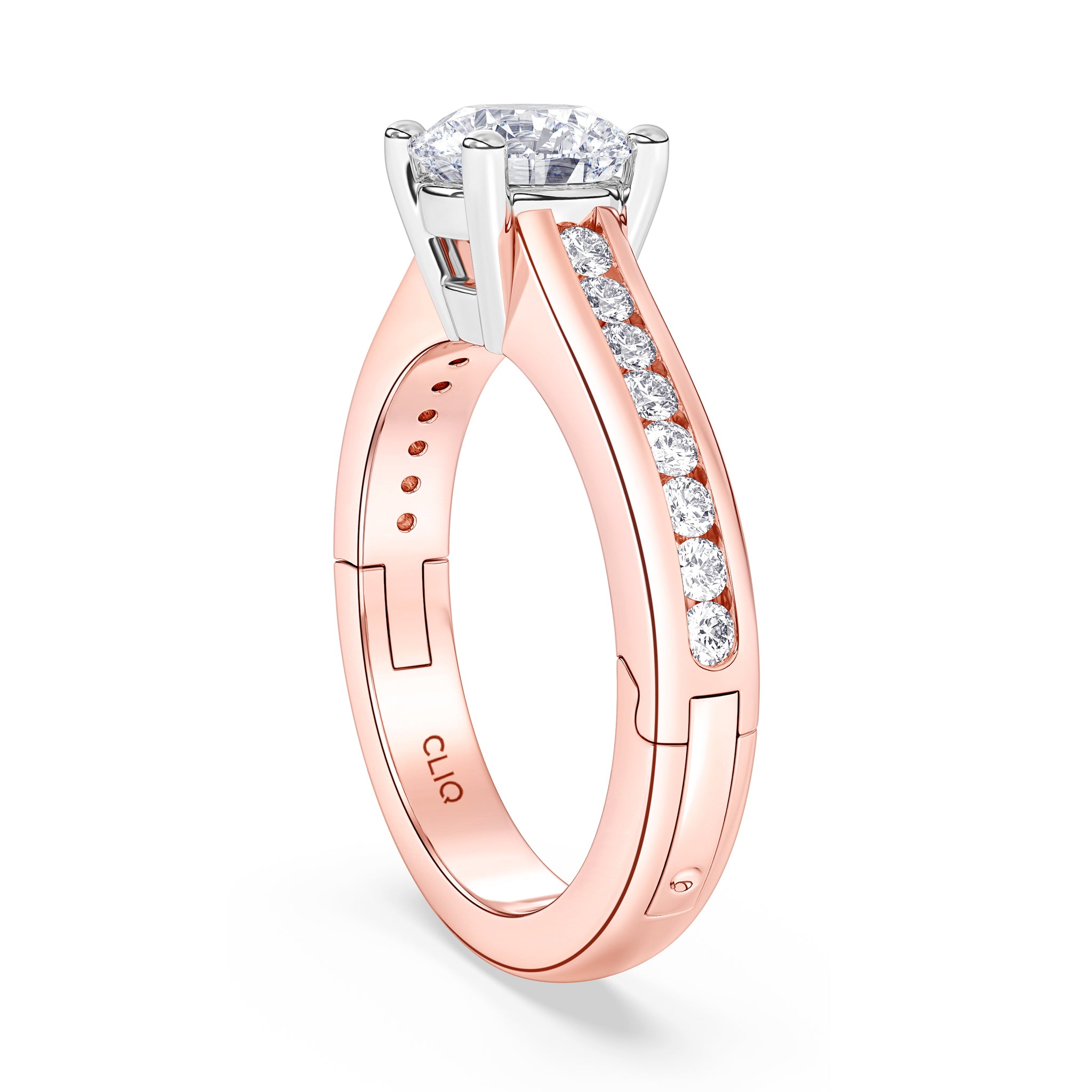 Kensington Solitaire Engagement Ring with Side Stones
