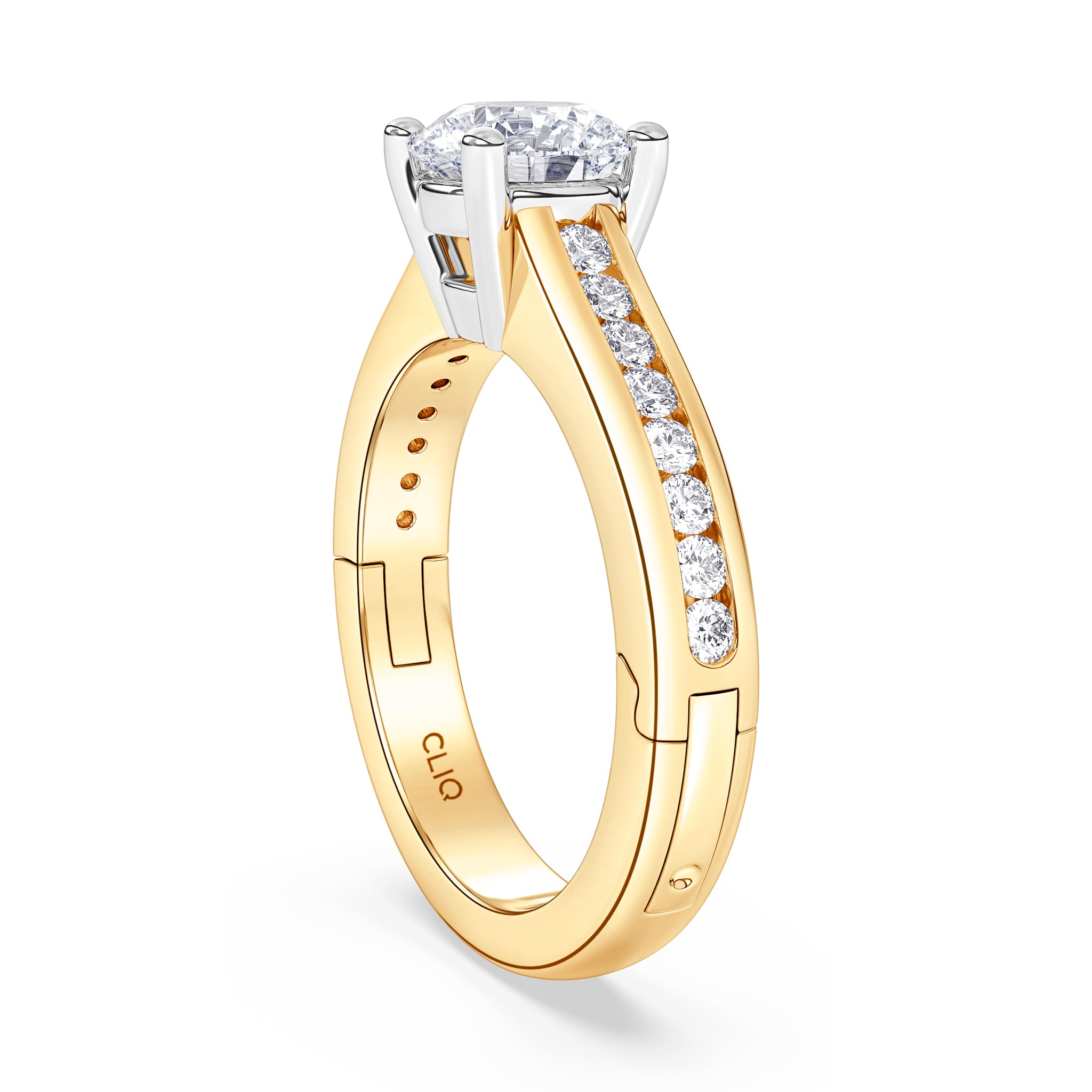 Kensington Solitaire Engagement Ring with Side Stones
