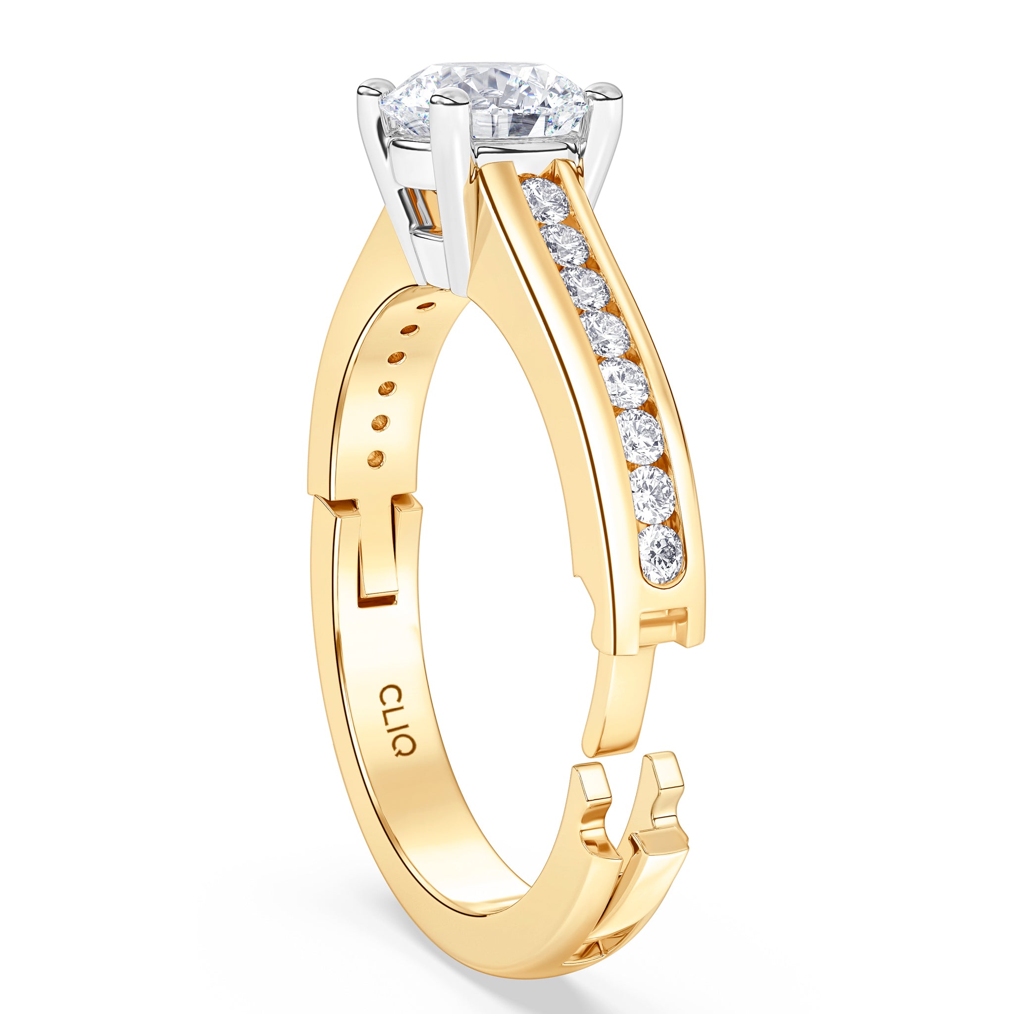 Kensington Solitaire Engagement Ring with Side Stones