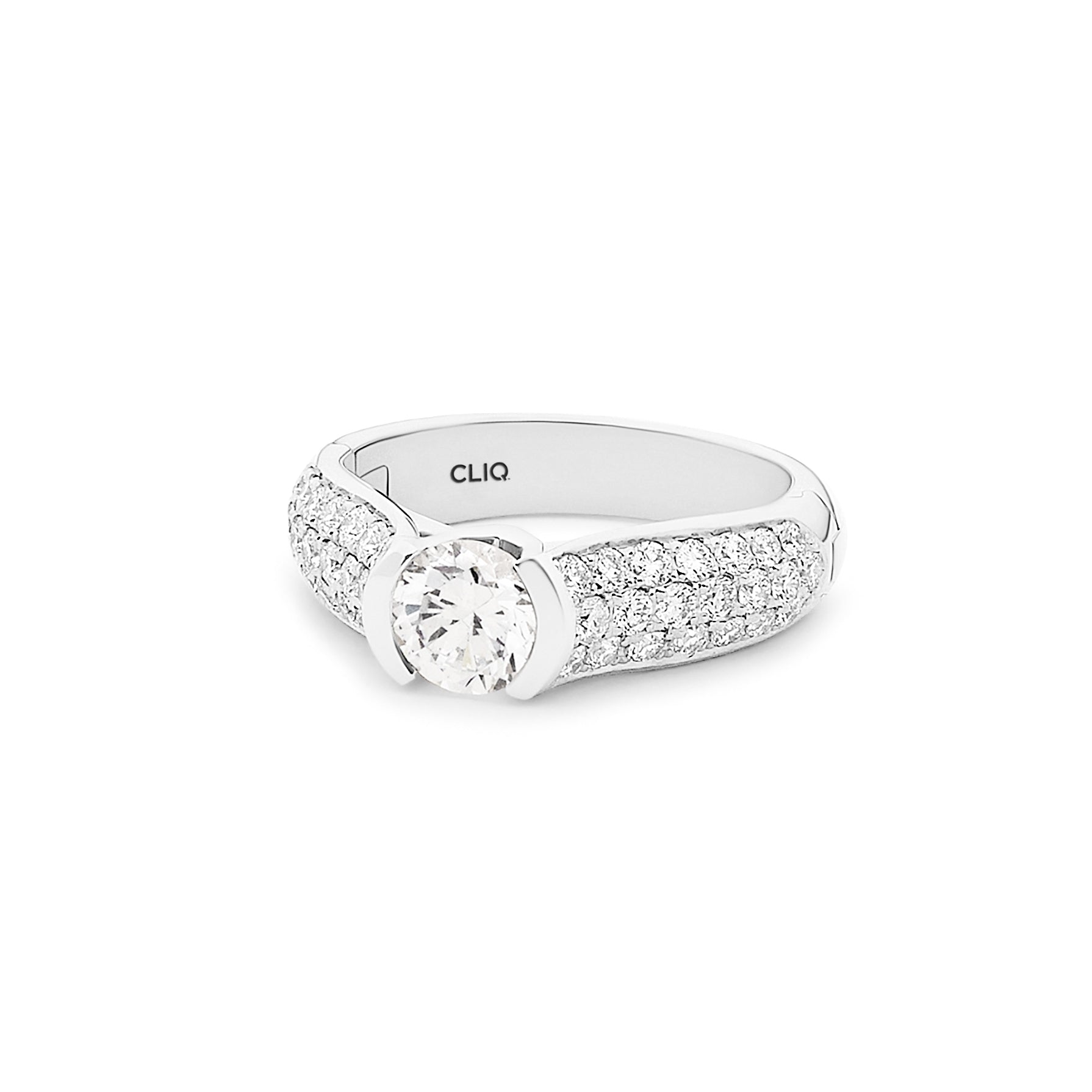 Patricia Engagement Ring with Side Stones