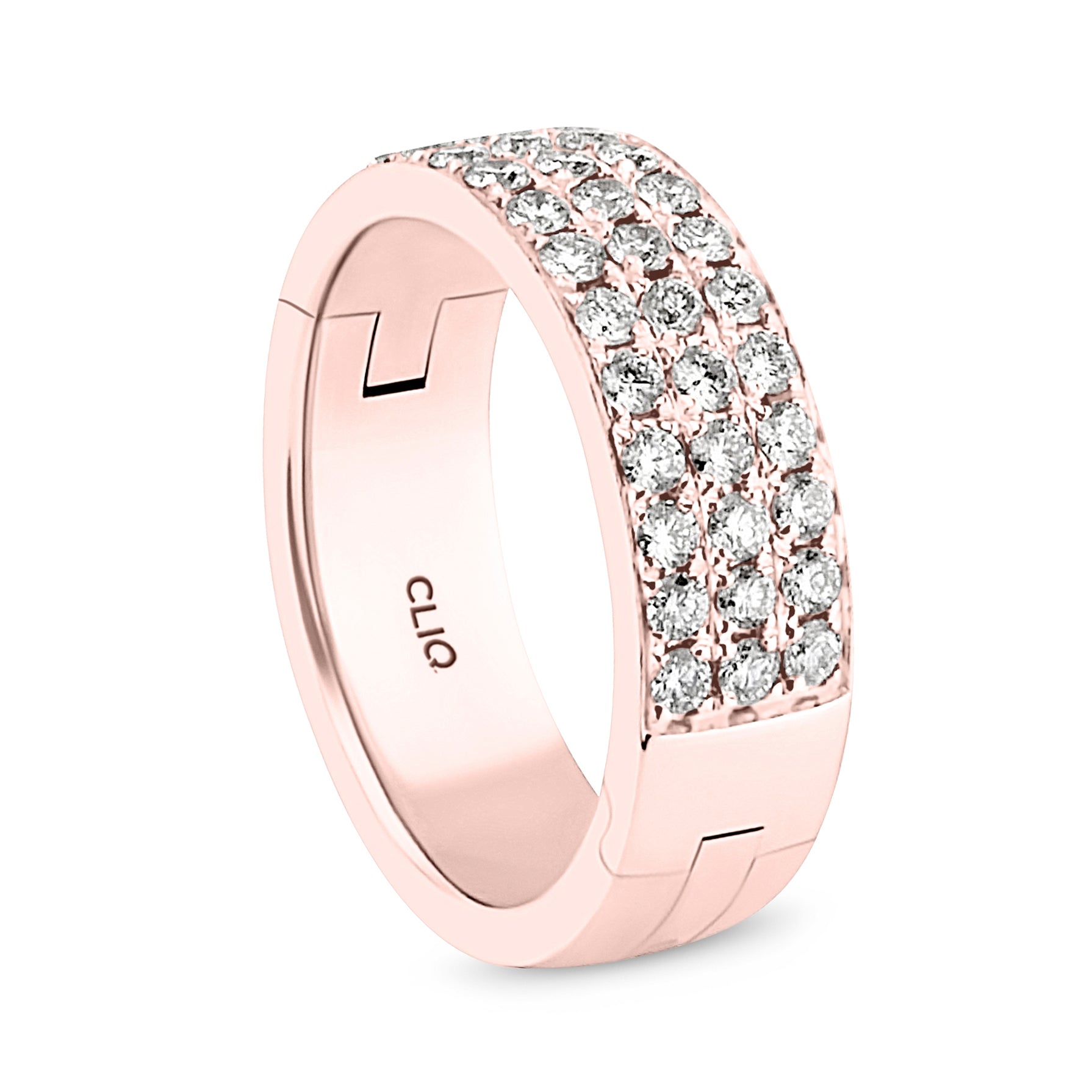 Fifth Ave. Three Row Diamond Band