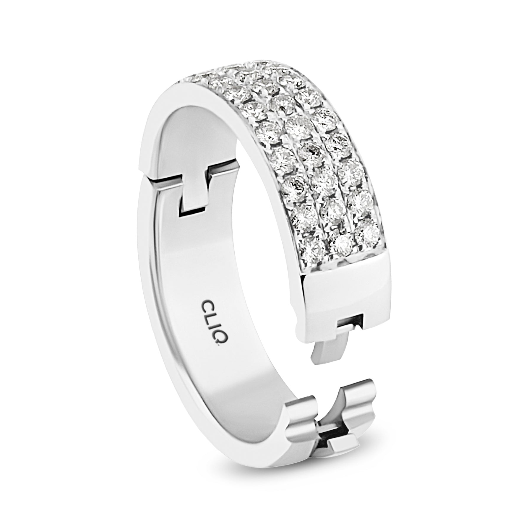 Fifth Ave. Three Row Diamond Band