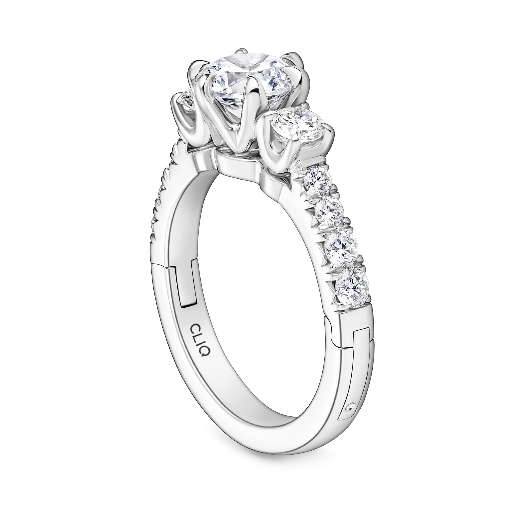 Devaraux Three Stone Diamond Engagement Ring