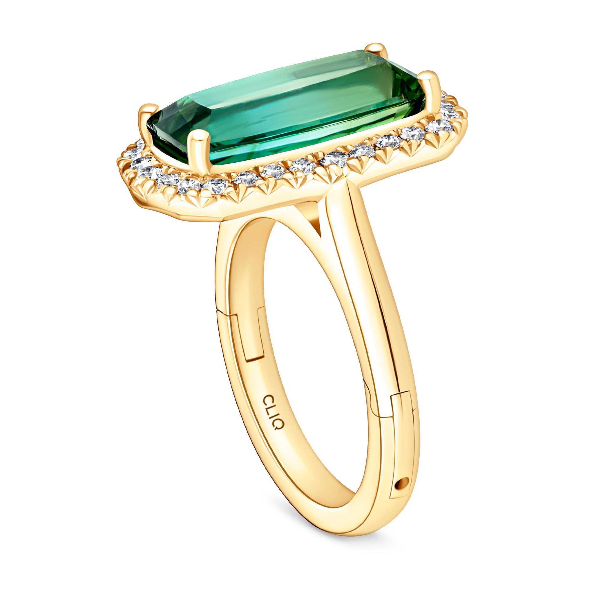 Fern Tourmaline + Diamond Cocktail Ring