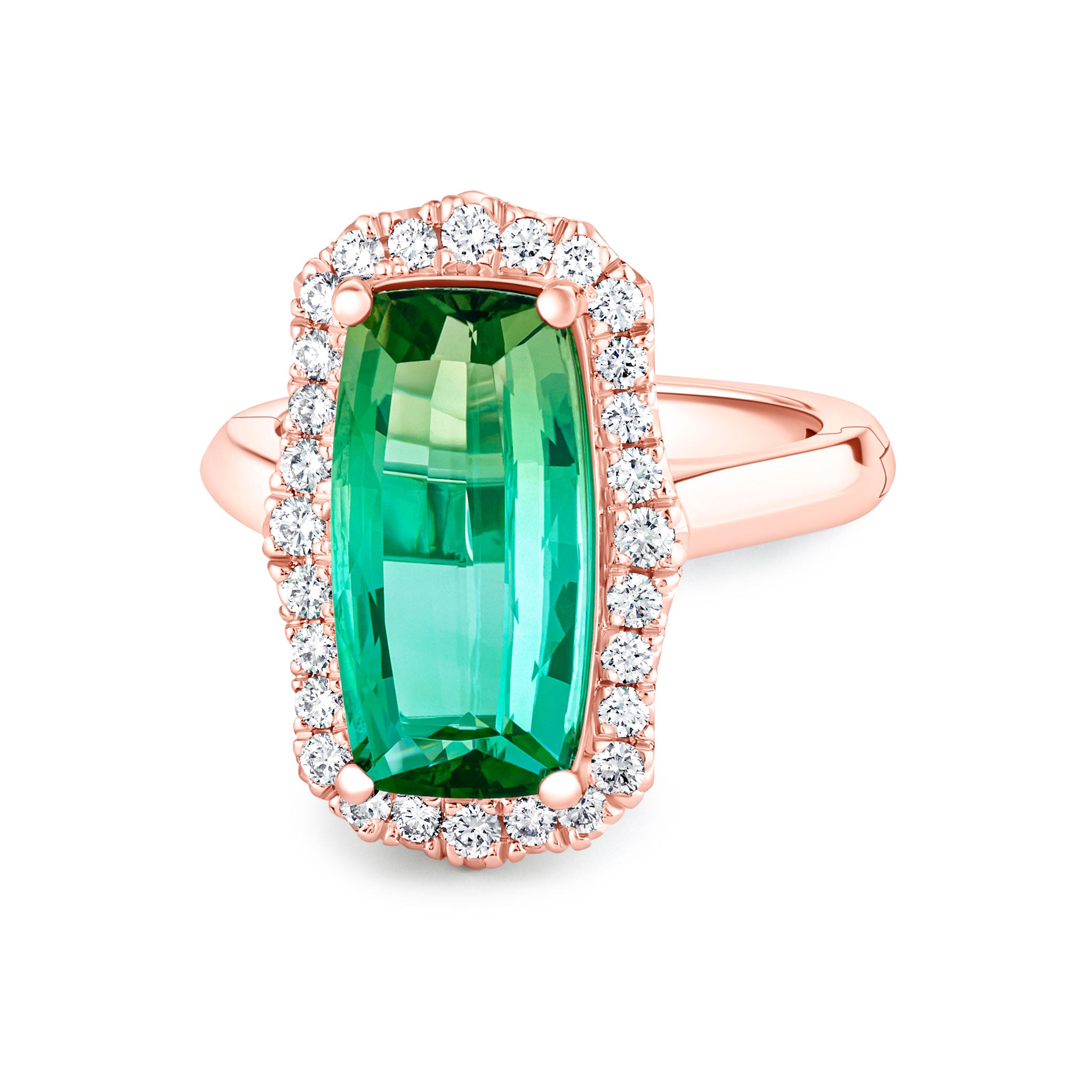 Fern Tourmaline + Diamond Cocktail Ring