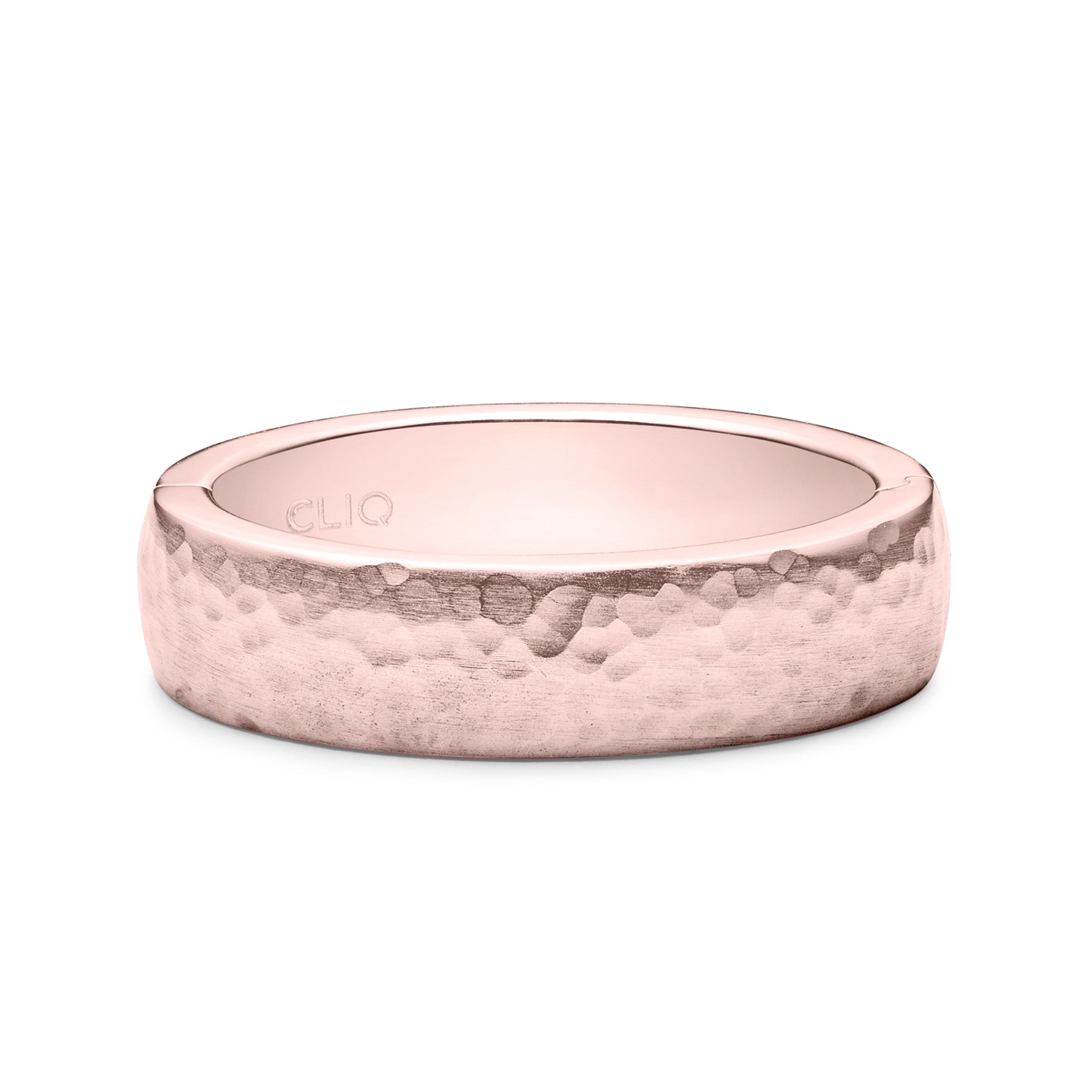 Classic Rounded Band with Hammered Finish, 6mm