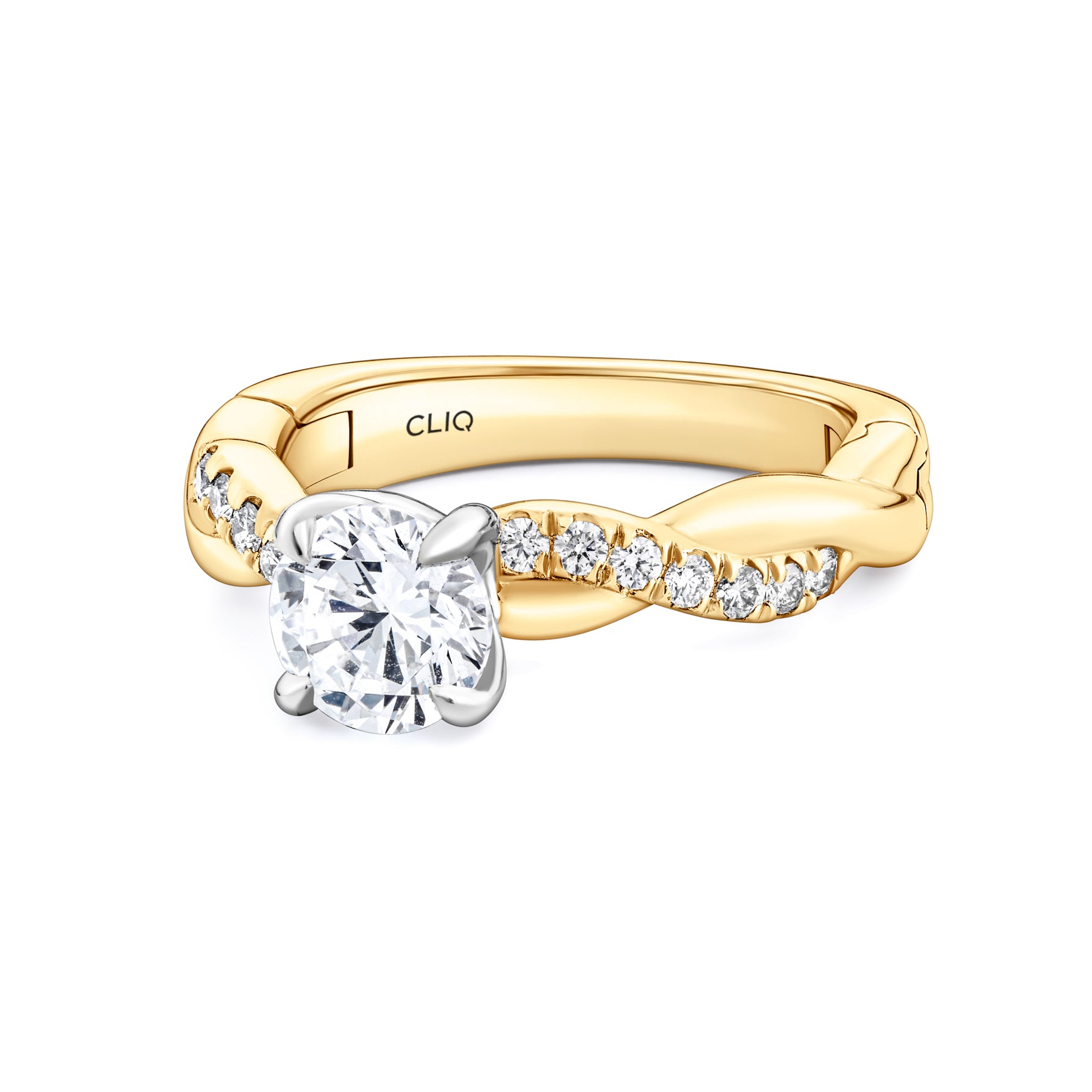 Ridley Solitaire Engagement Ring with Side Stones