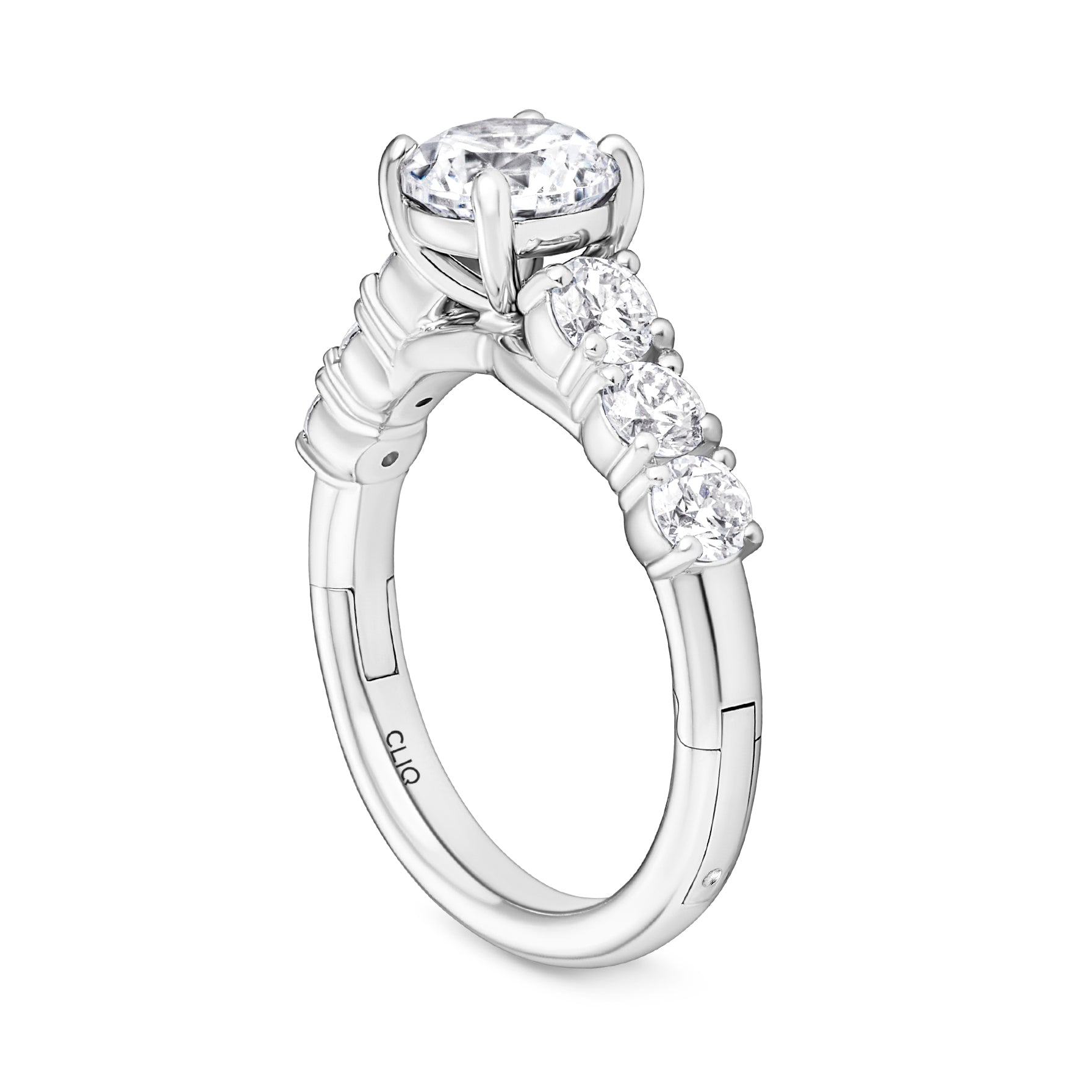 Addison Diamond Engagement Ring with Side Stones